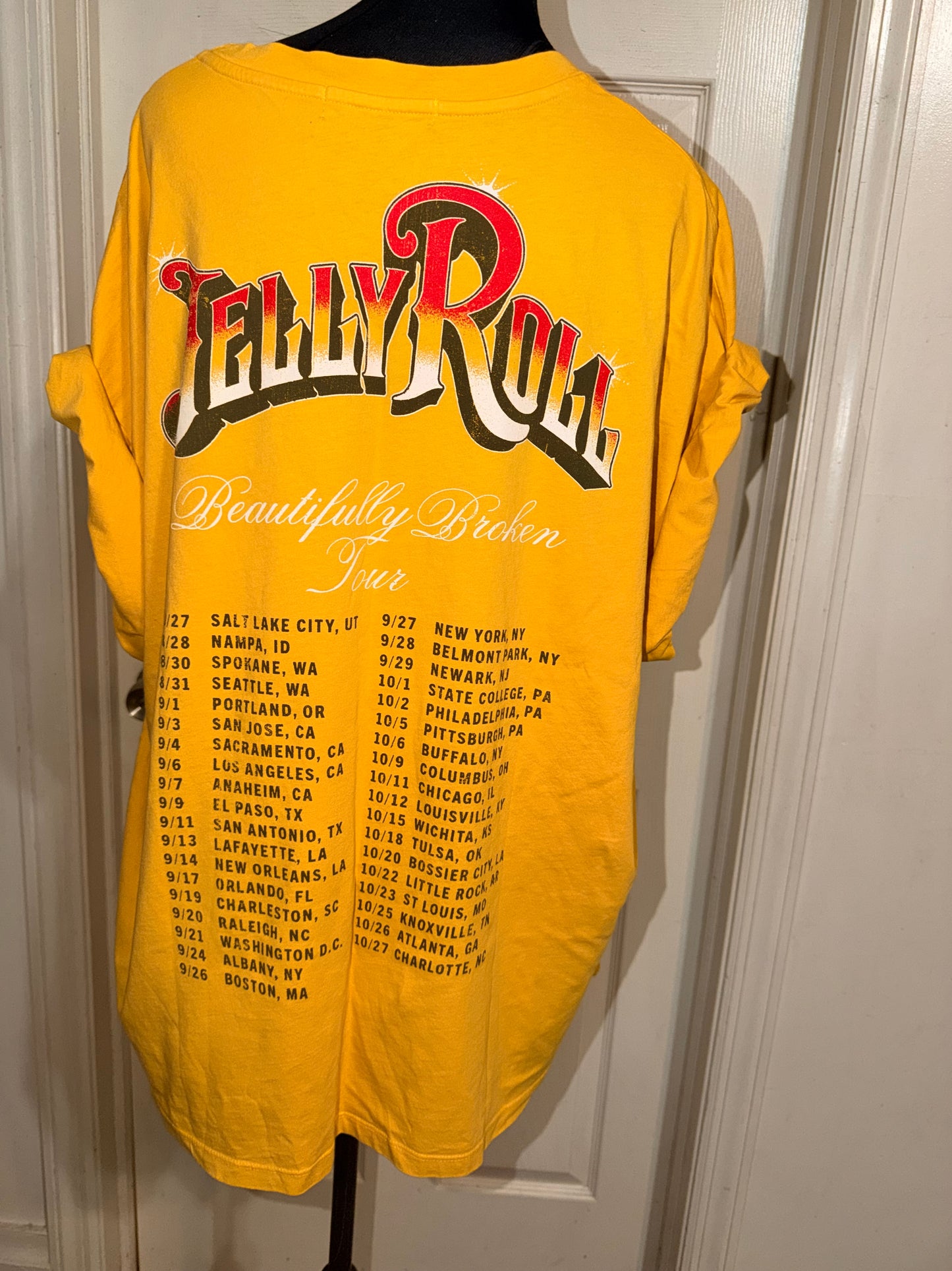 Jelly Roll Double Sided Oversized Distressed Tee