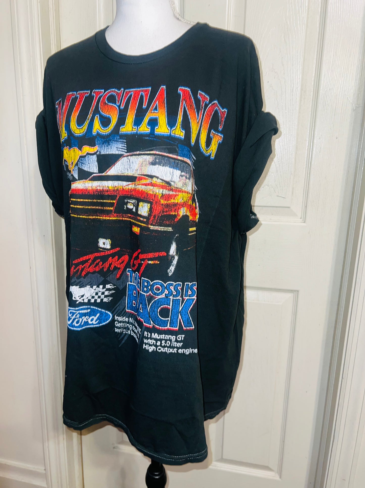 Ford Mustang Oversized Distressed Tee