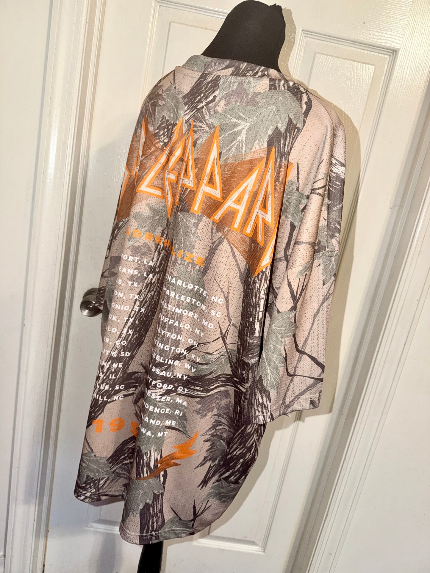 Def Leppard Double Sided Oversized Jersey Tee