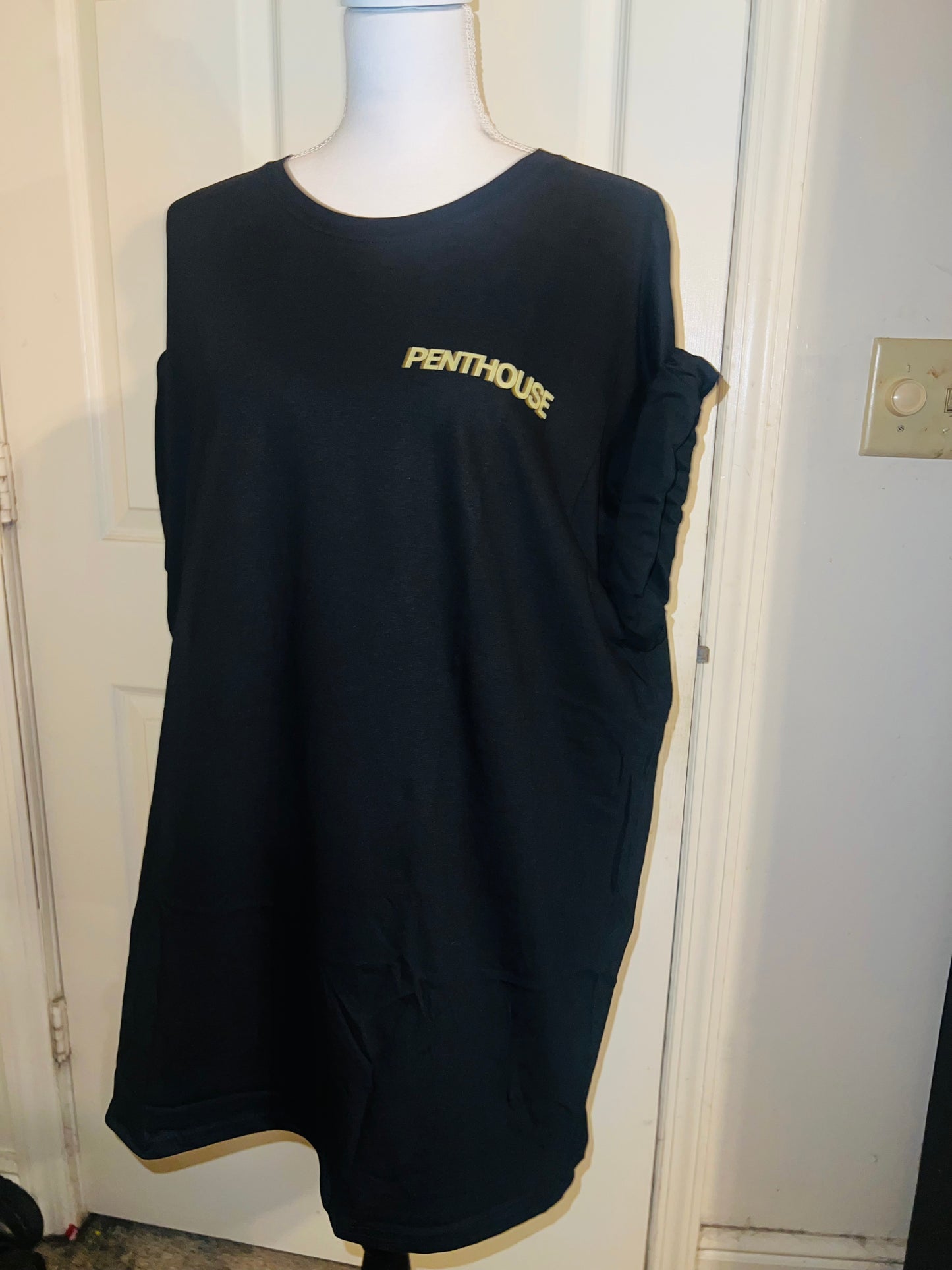 Penthouse Double Sided Oversized Distressed Tee