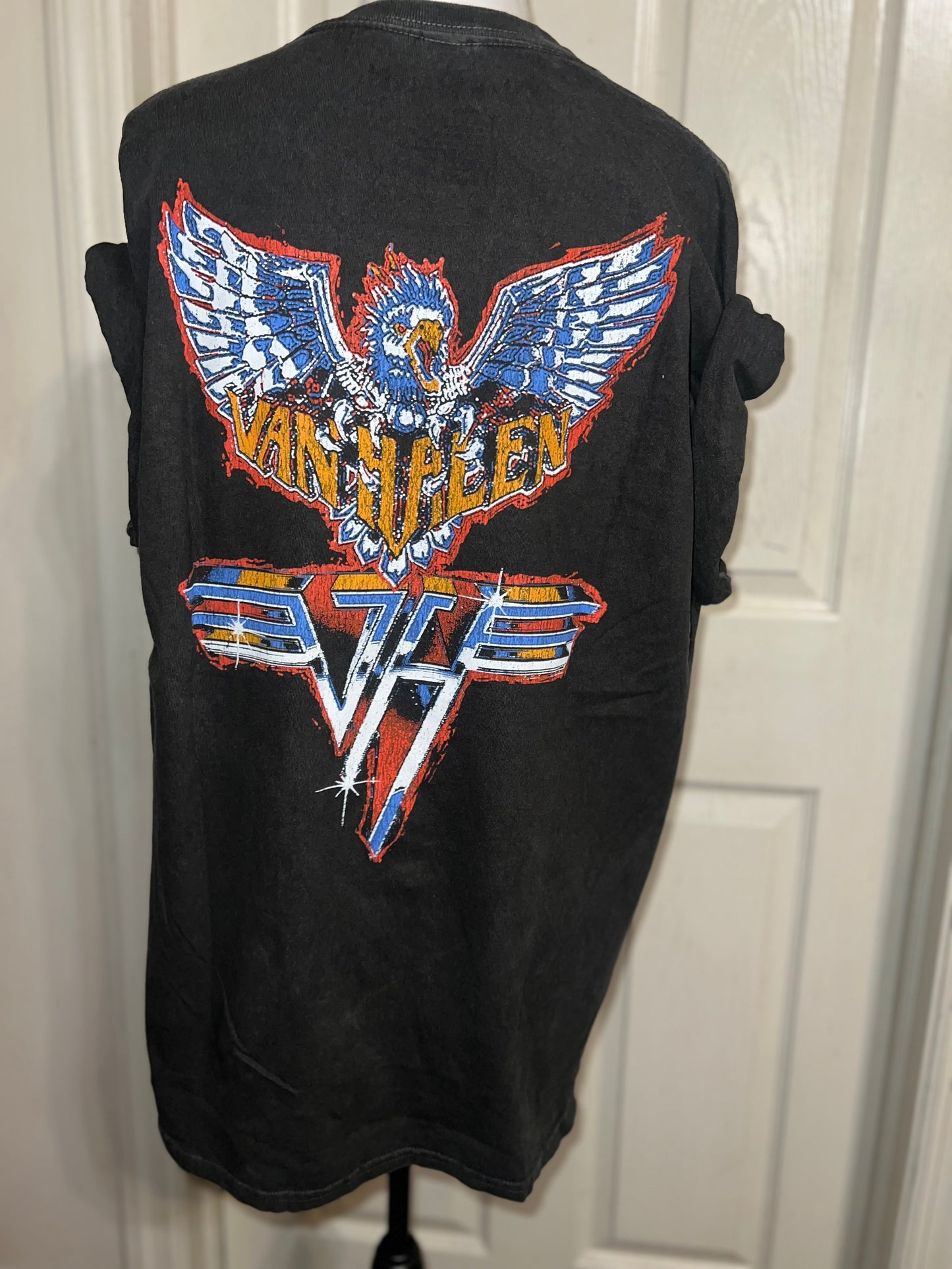 Van Halen Double Sided Oversized Distressed Tee