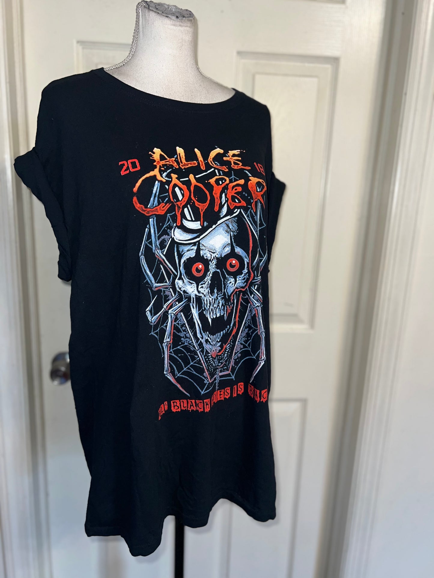 Alice Cooper Double Sided Oversized Distressed Tee