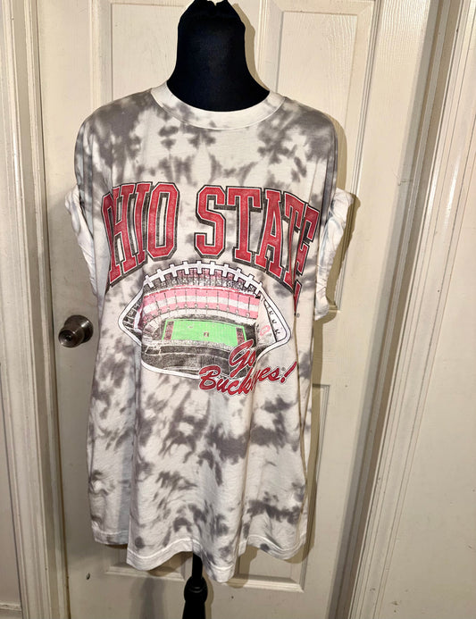 Ohio State Oversized Distressed Tee