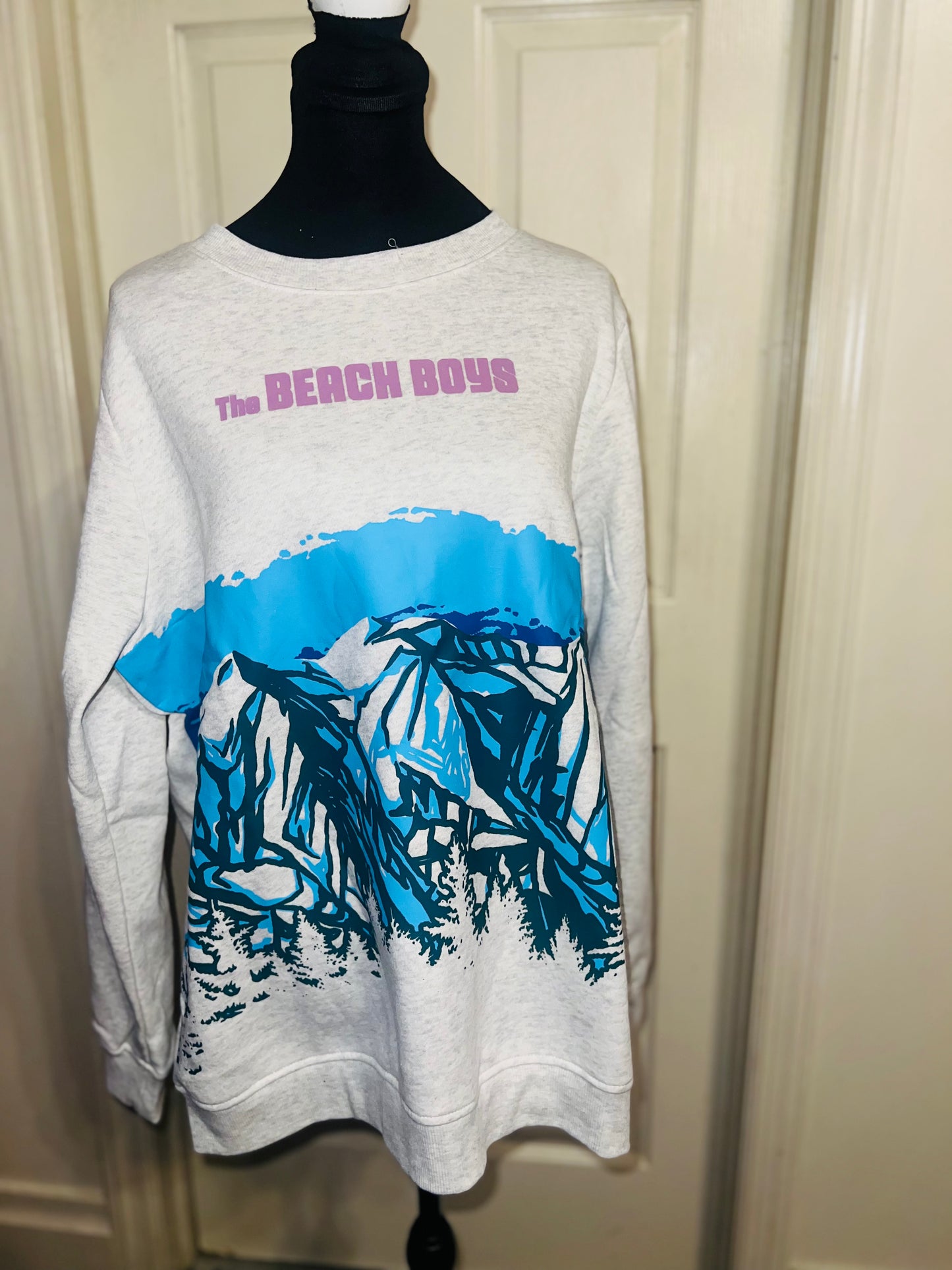 The Beach Boys Oversized Distressed Sweatshirt