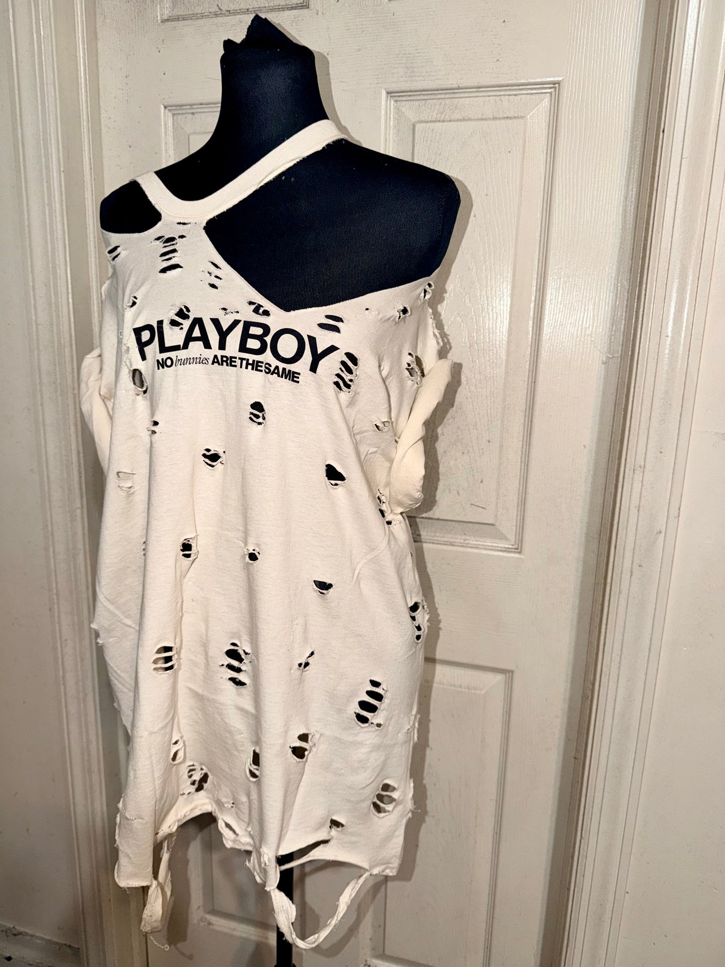 Playboy Double Sided Oversized Distressed Tee