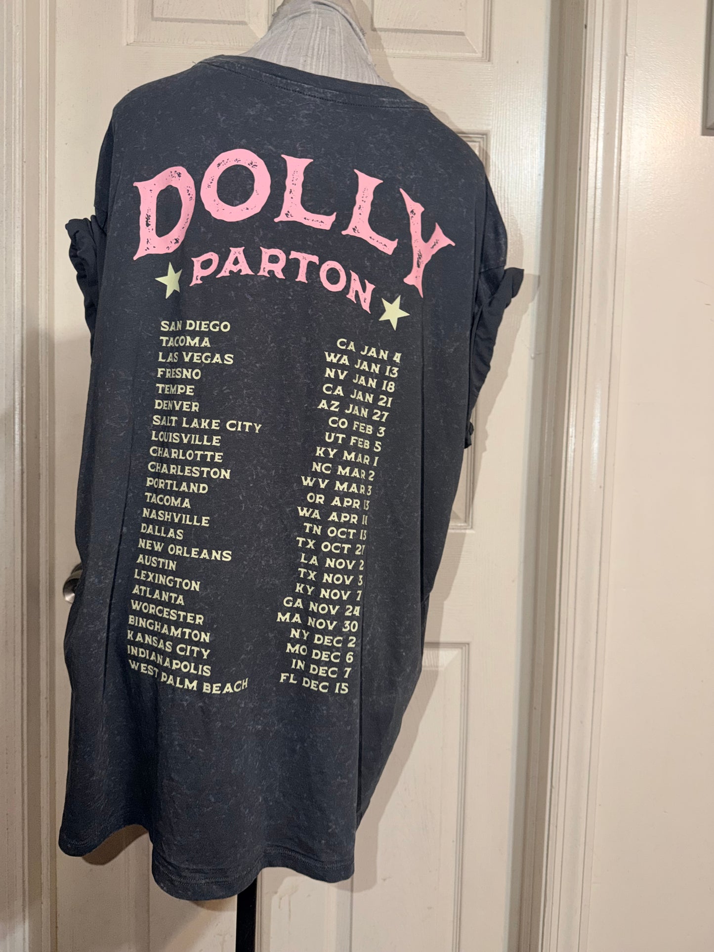 Dolly Parton Double Sided Oversized Distressed Tee