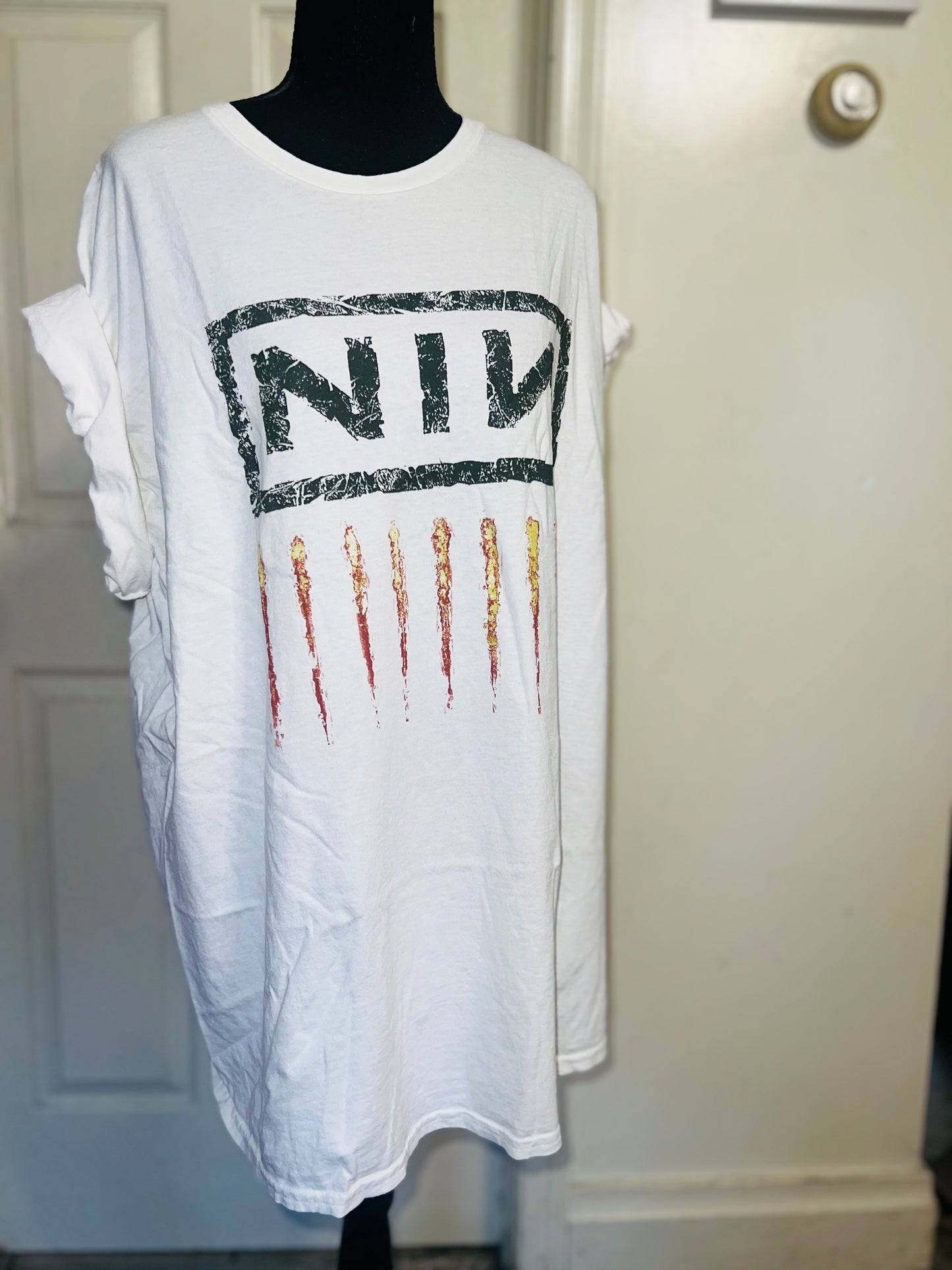 Nine Inch Nails Oversized Distressed Tee