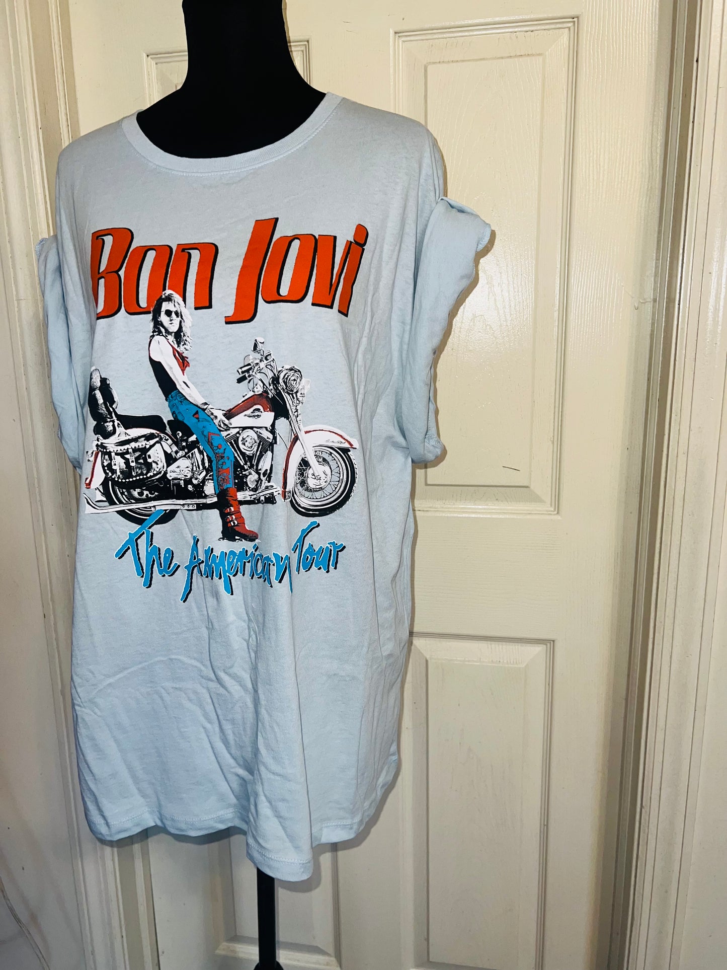 Bon Jovi Oversized Distressed Tee