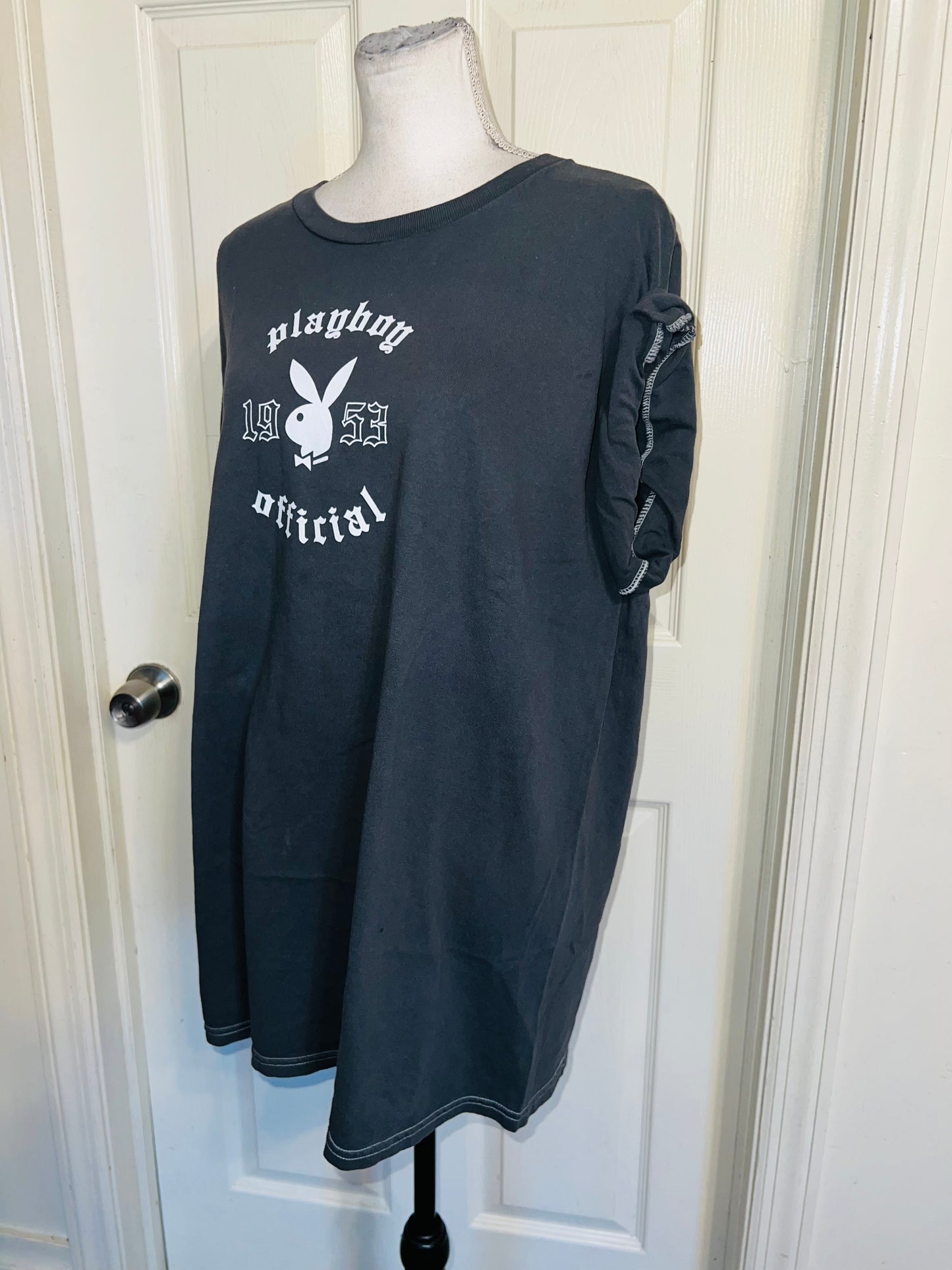 Playboy Double Sided Oversized Distressed Tee