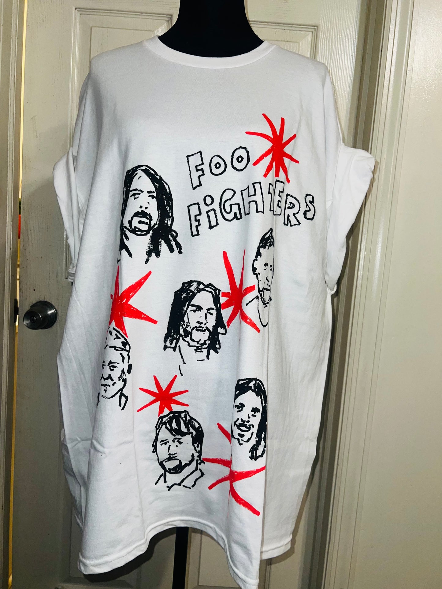 Foo Fighters Oversized Distressed Tee