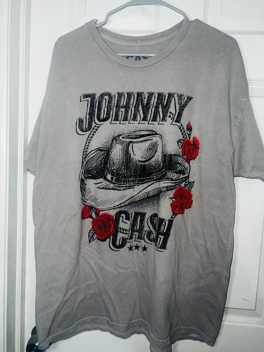 Johnny Cash Oversized Distressed Tee