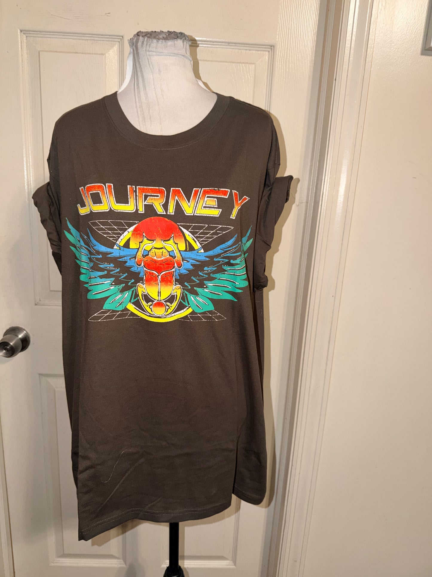 Journey Double Sided Oversized Distressed Tee