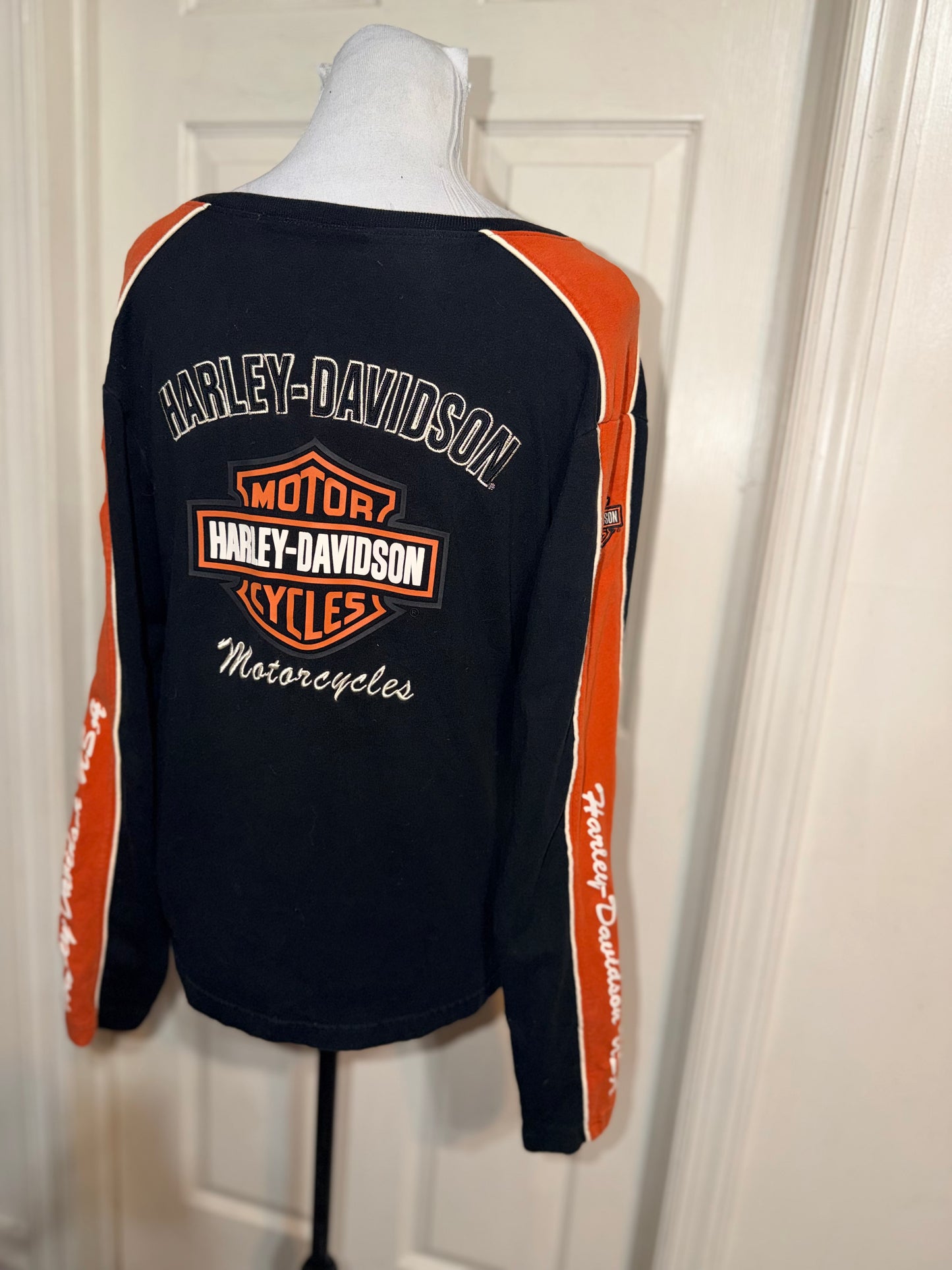 Harley Davidson Double Sided Oversized Long Sleeve Jersey Shirt