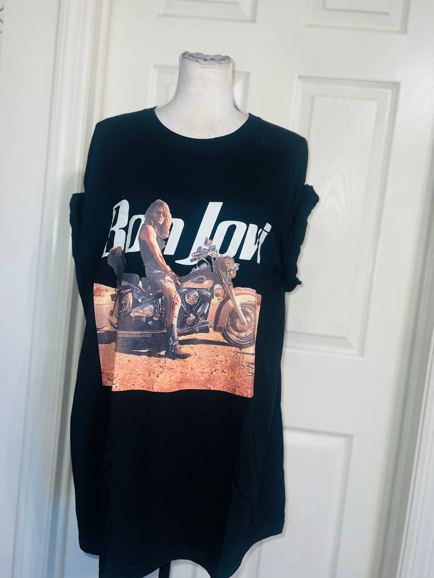Bon Jovi Oversized Distressed Tee