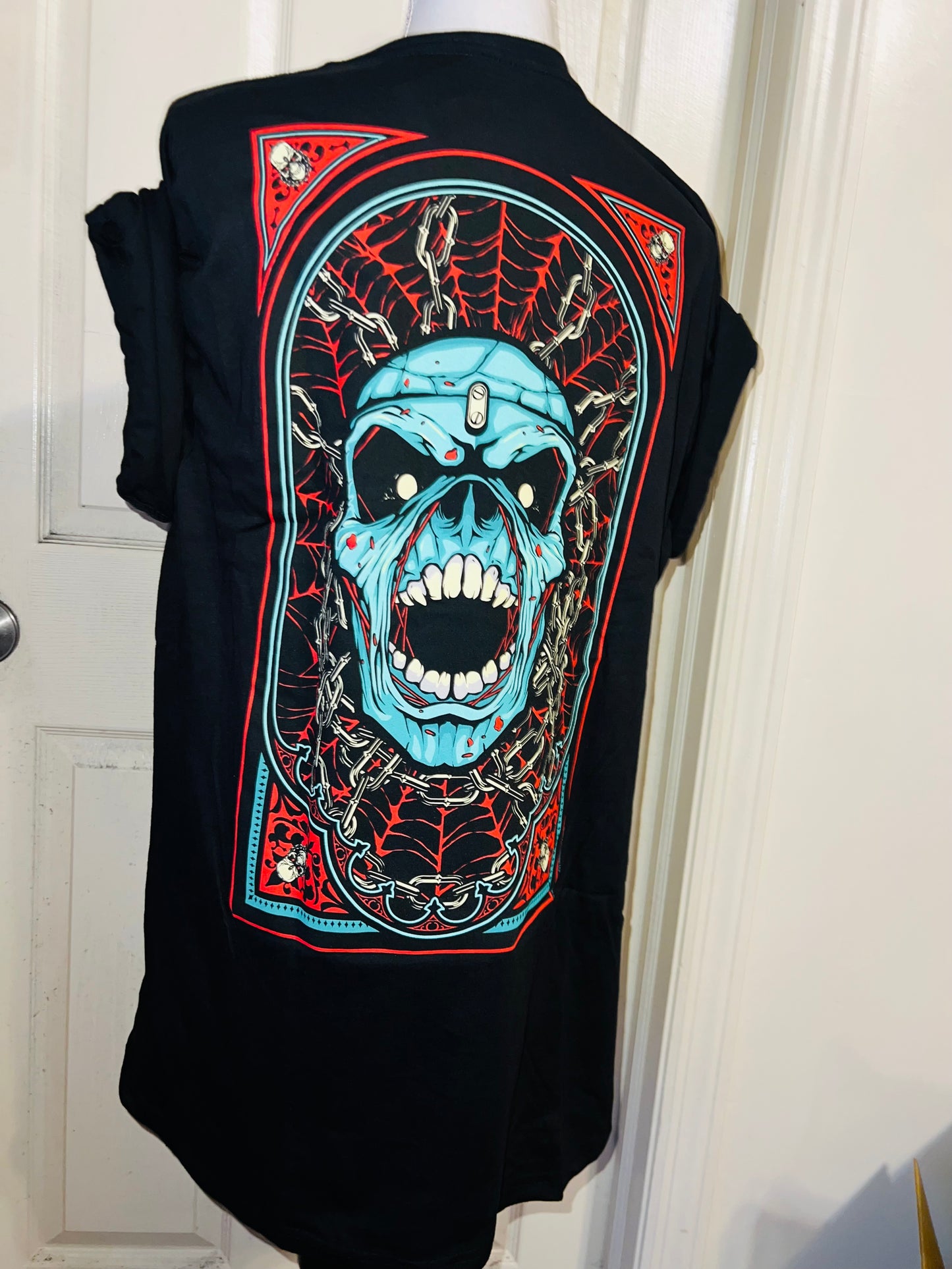 Iron Maiden DoubleSided Oversized Distressed T-Shirt