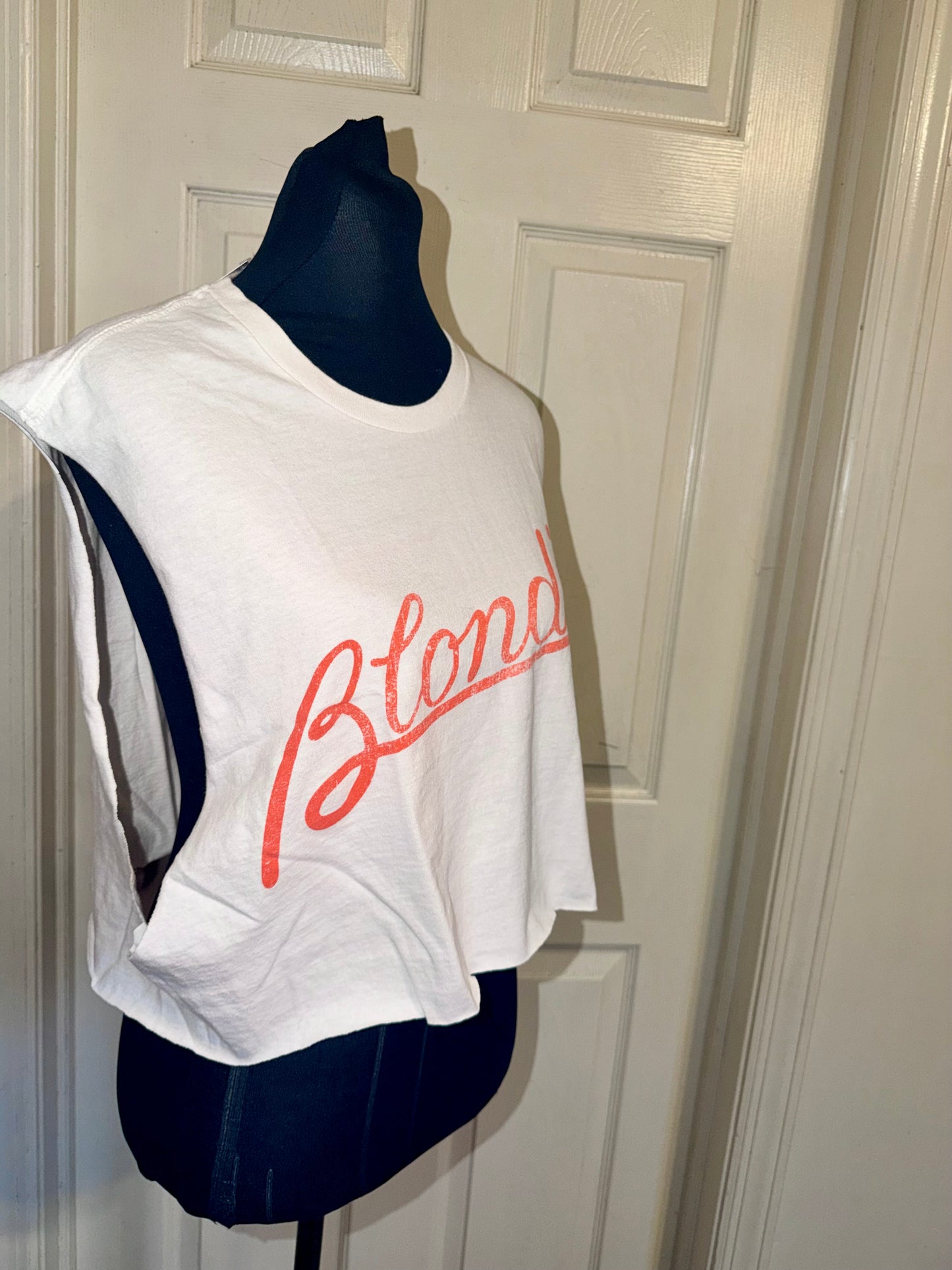 Blondie Oversized Distressed Cropped Tank
