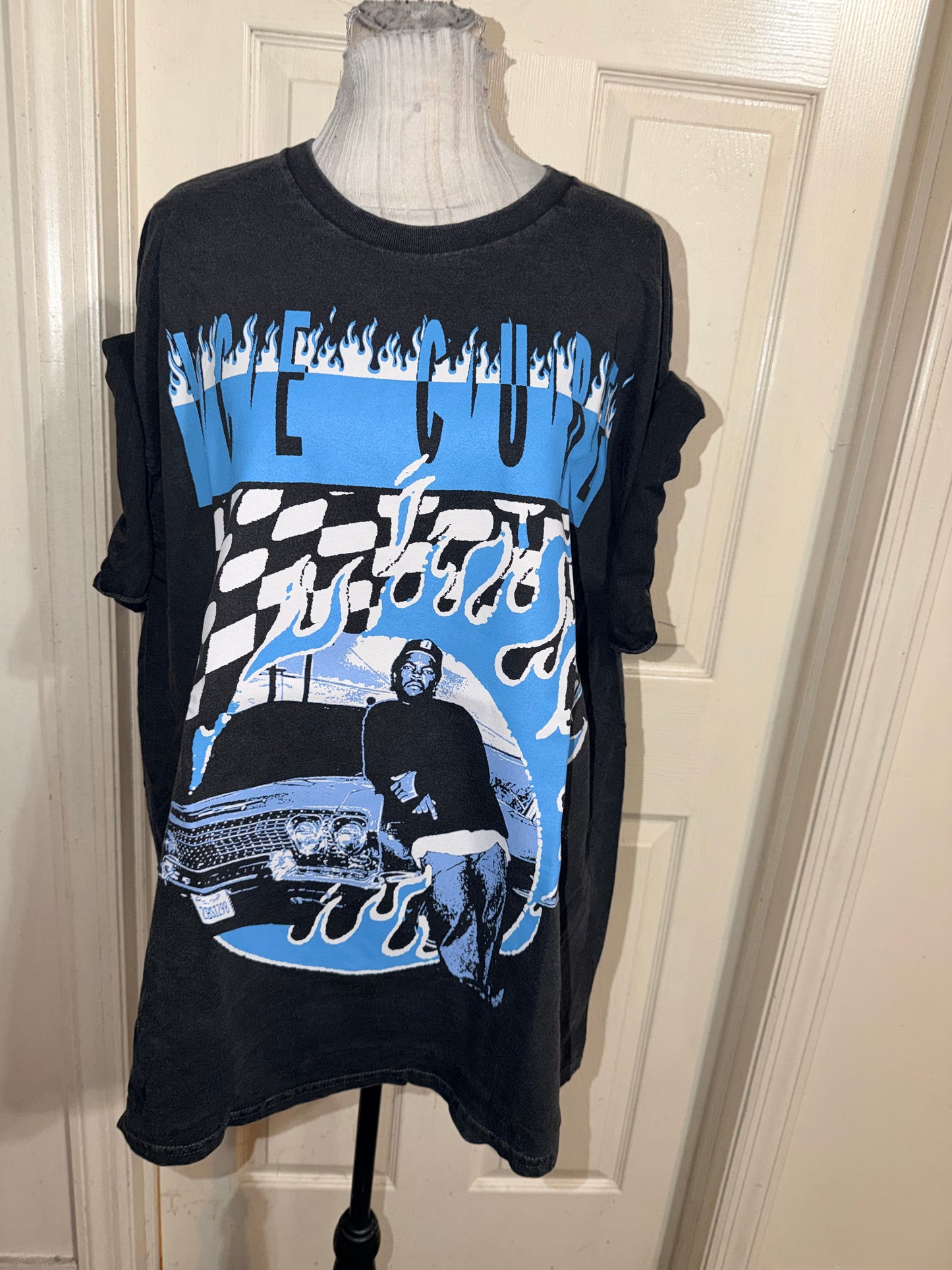 Ice Cube Double Sided Oversized Distressed Tee