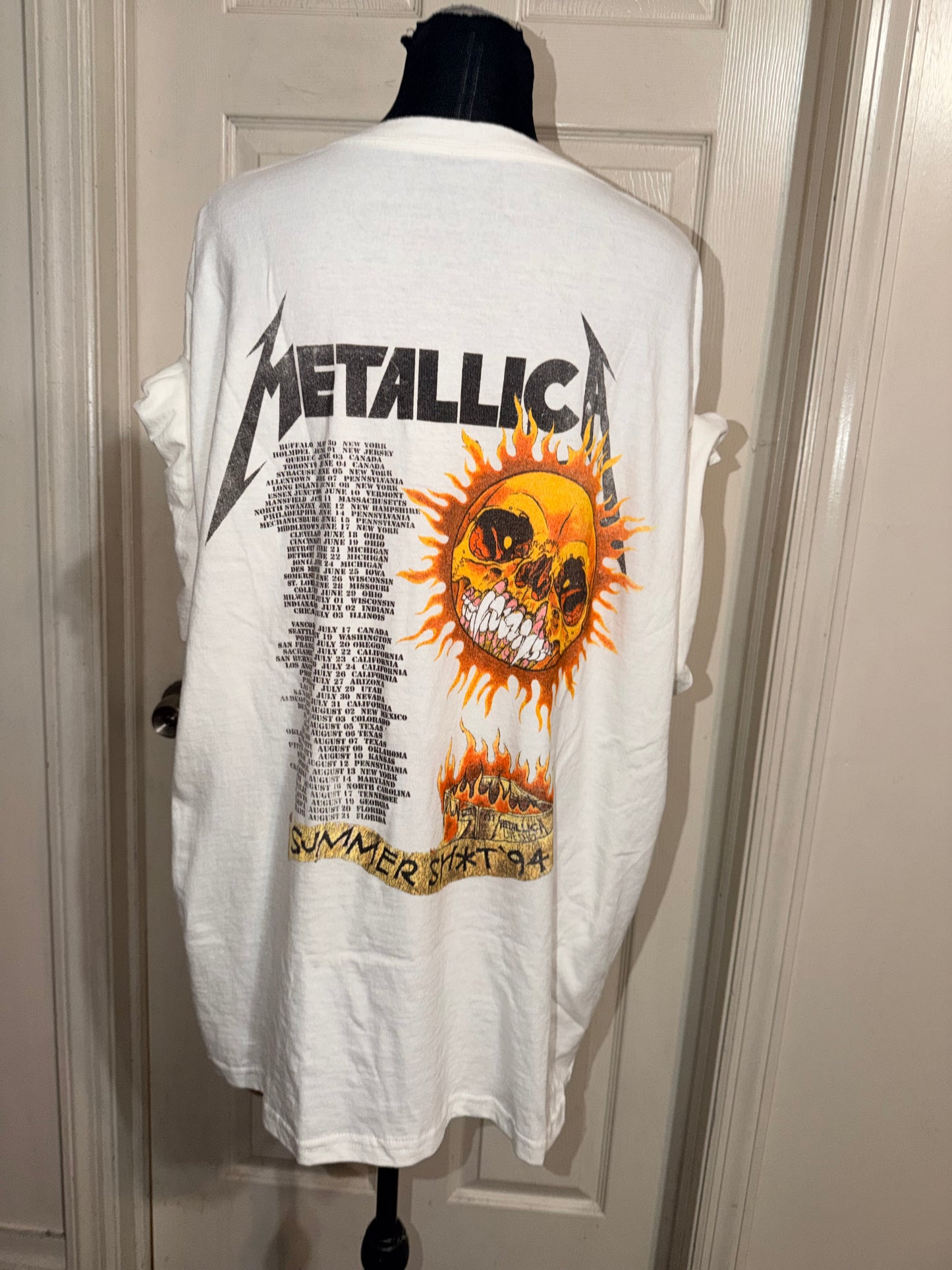 Metallica Double Sided Oversized Distressed Tee
