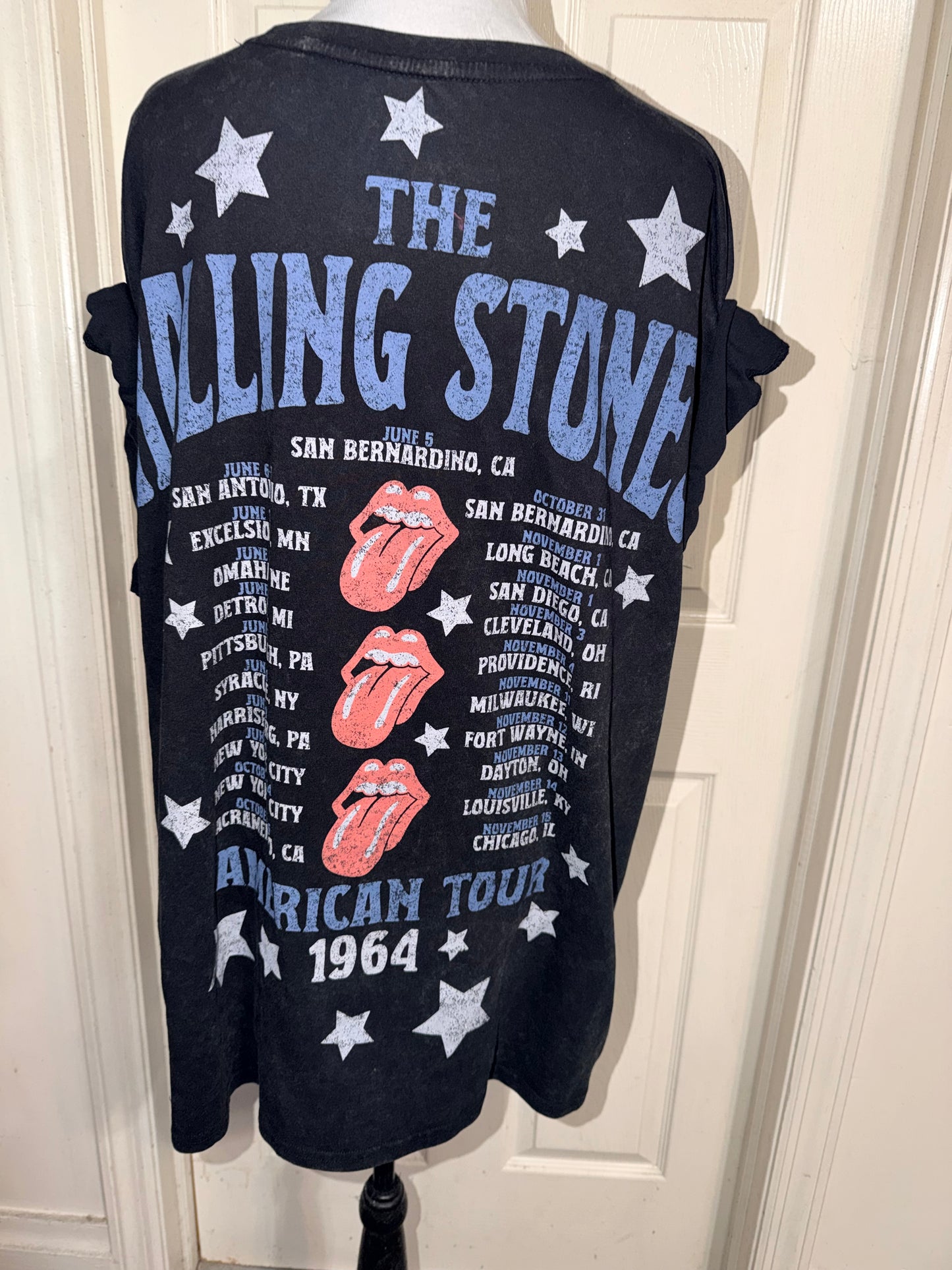 The Rolling Stones Double Sided Oversized Distressed Tee