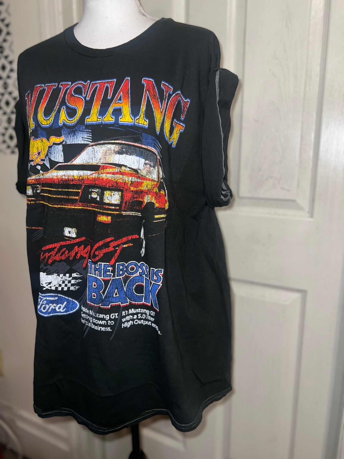 Ford Mustang Oversized Distressed Tee