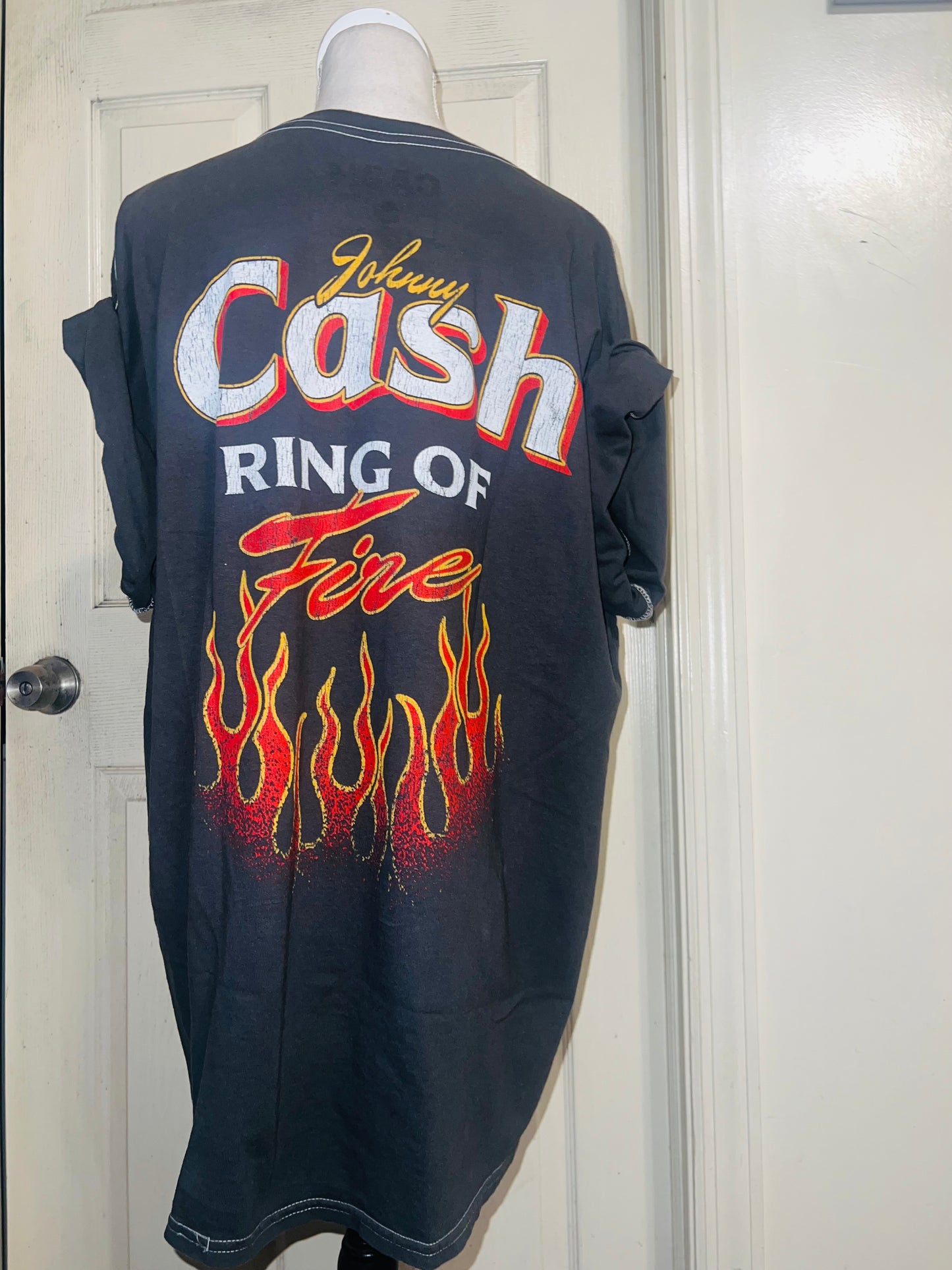 Johnny Cash Double Sided Oversized Distressed Tee