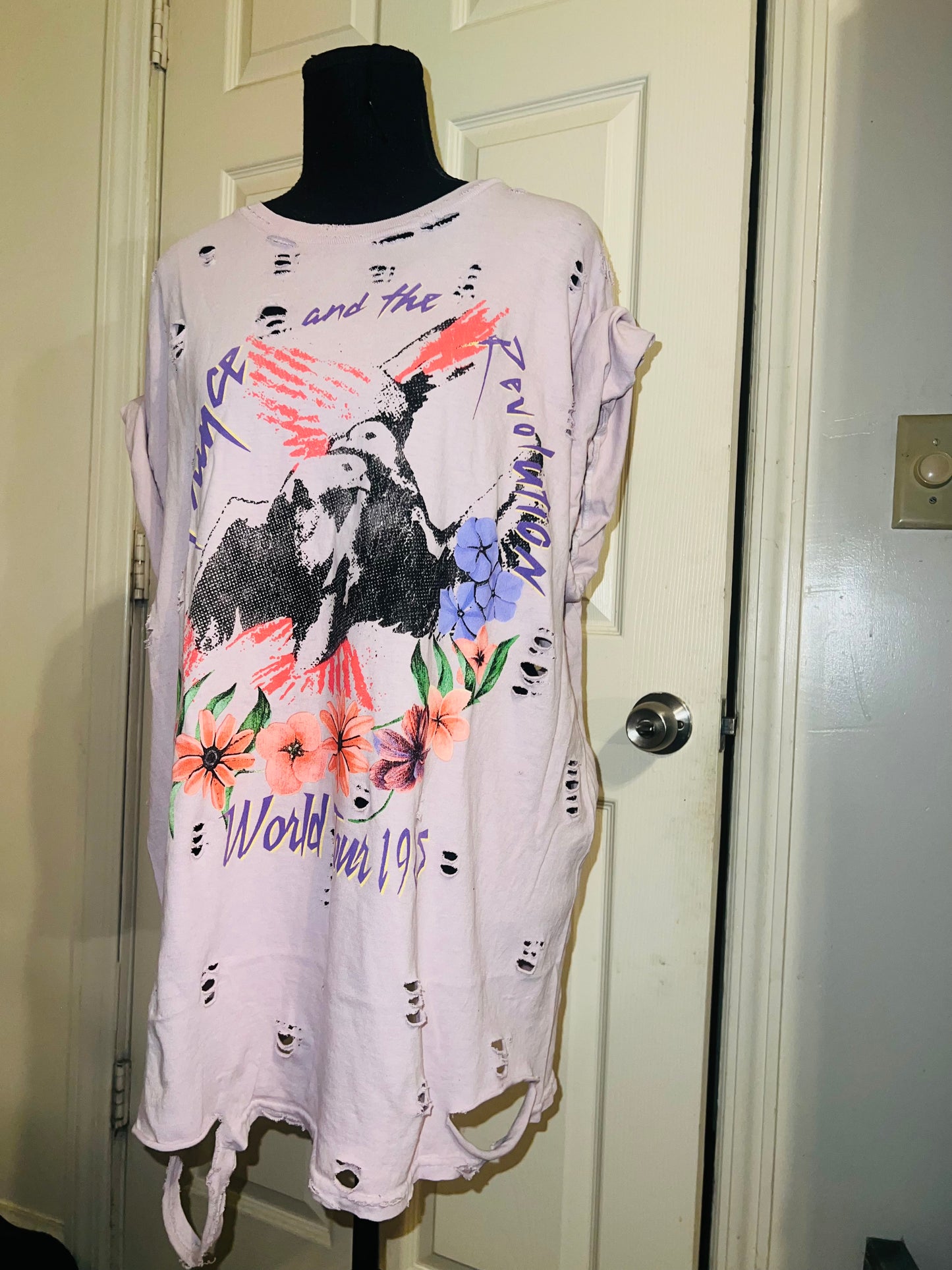 Prince and The Revolution 85 Oversized Distressed Tee