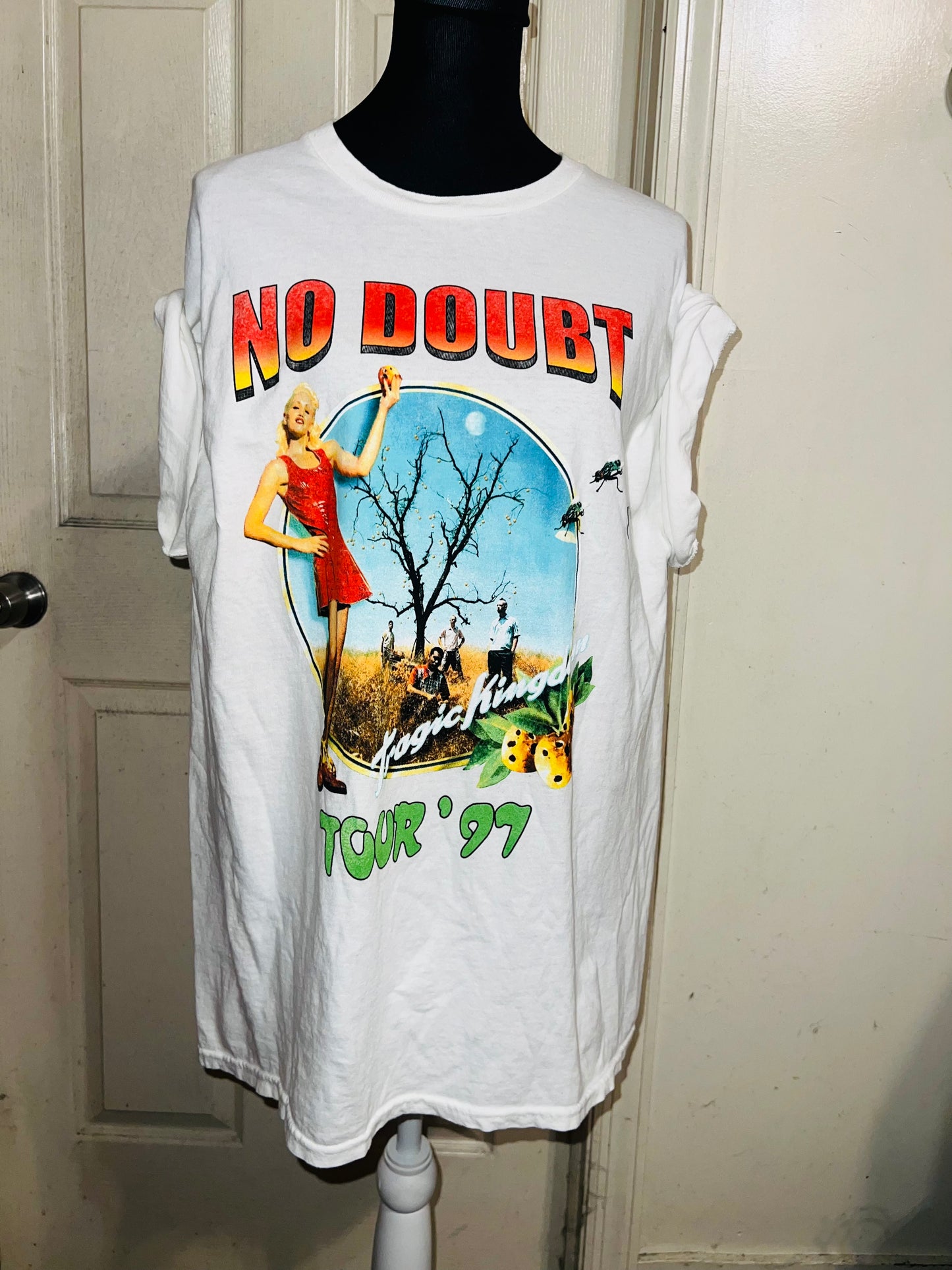 No Doubt Double Sided Oversized Distressed Tee