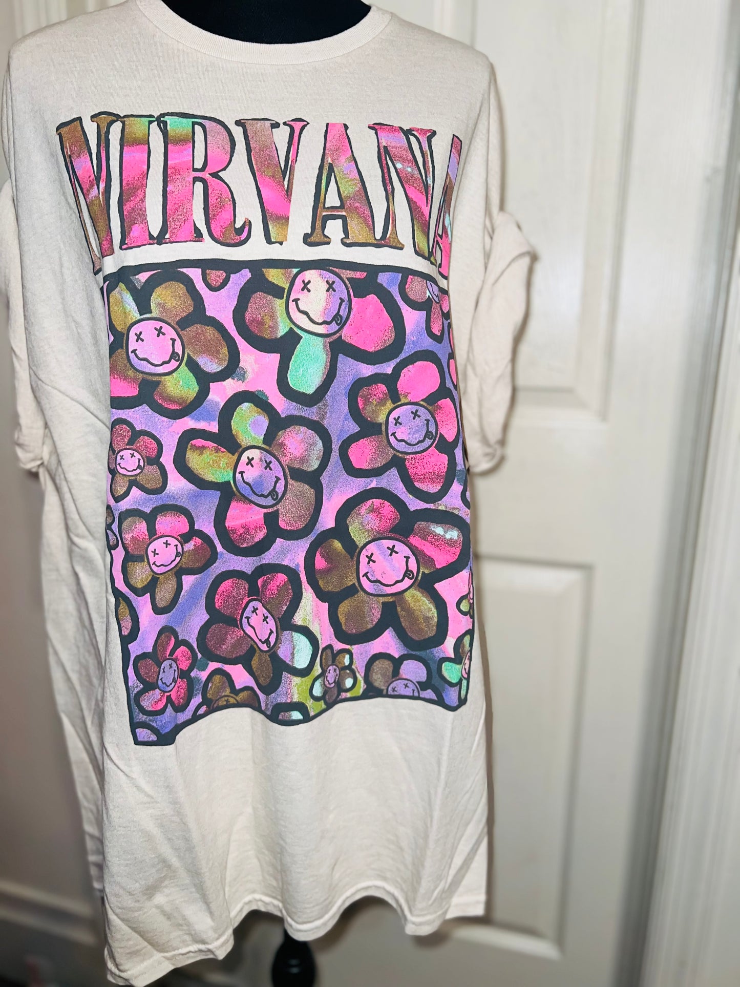 Nirvana Oversized Distressed Tee