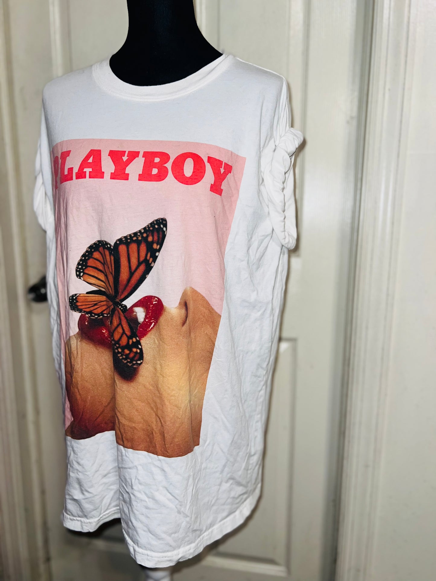 Playboy Oversized Distressed Tee