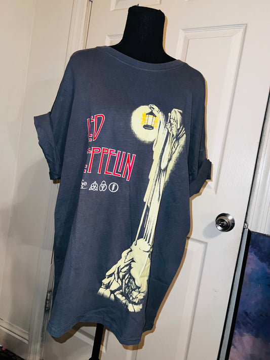 Led Zeppelin Oversized Distressed Tee