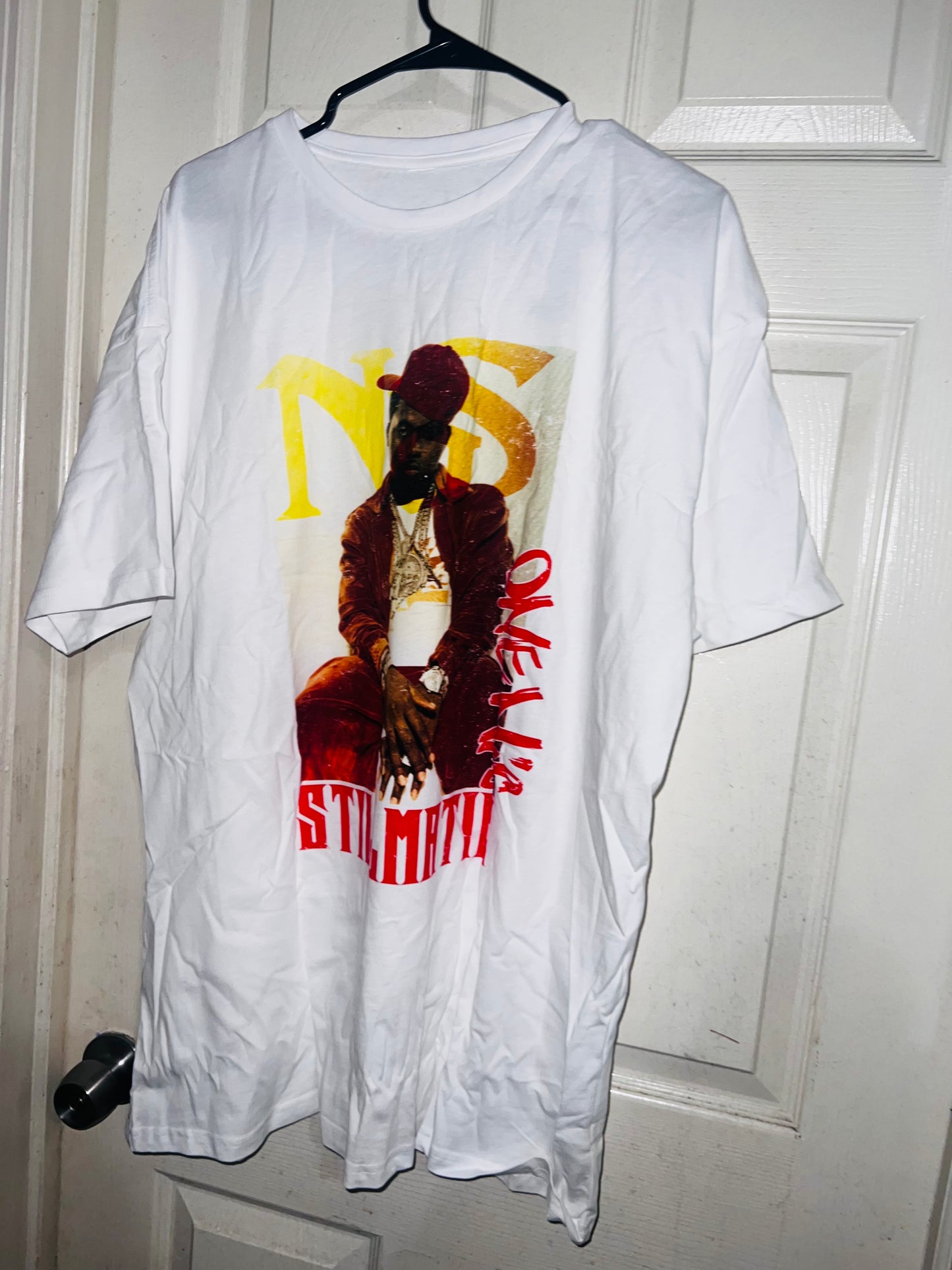 Nas Oversized Distressed Tee