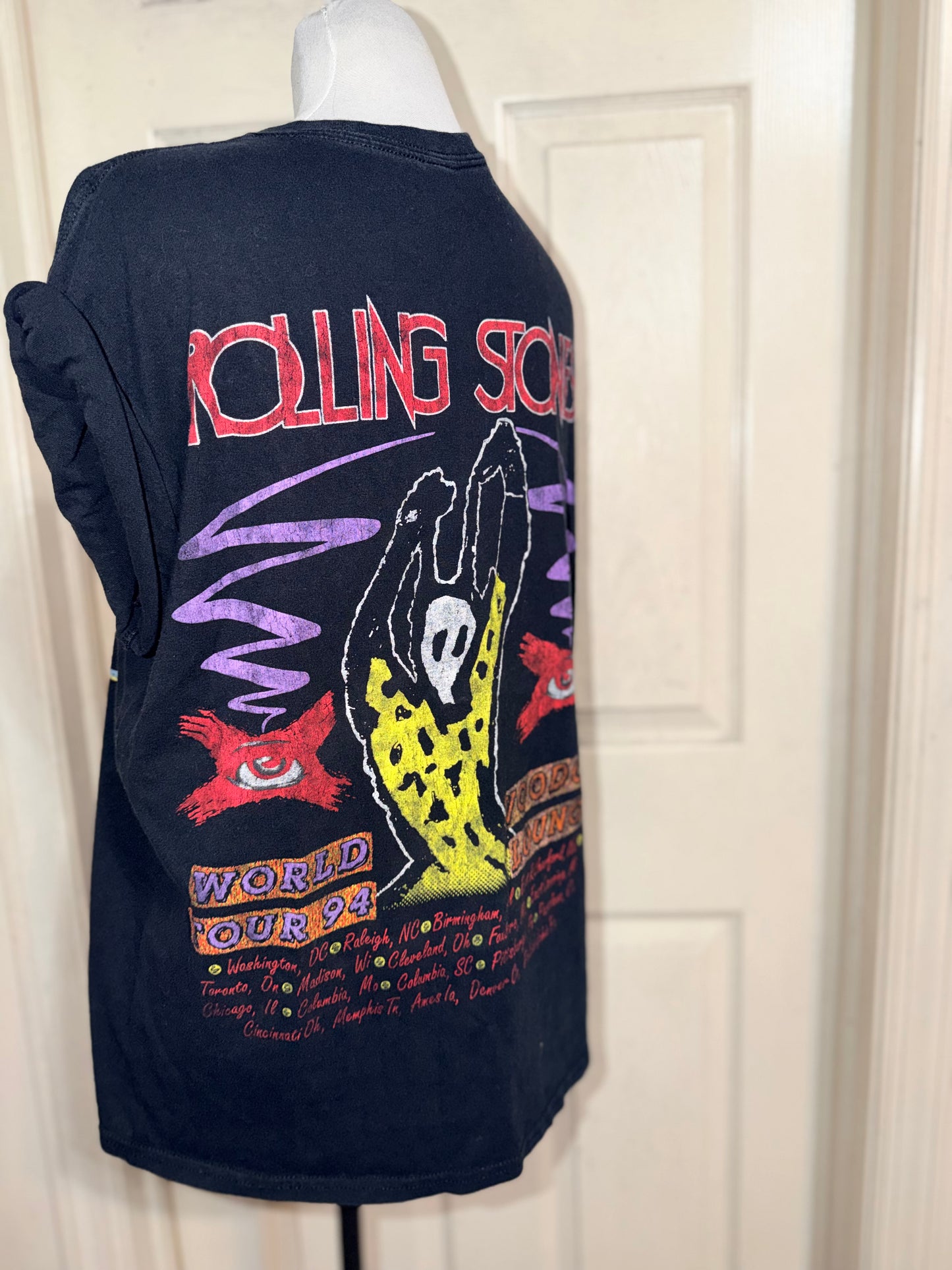 The Rolling Stones Double Sided Voodoo Oversized Distressed Tee