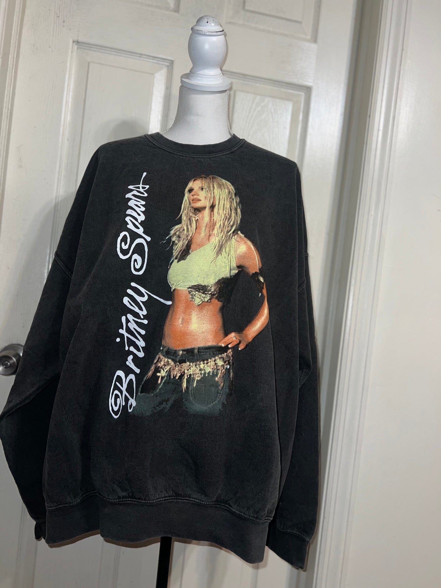 Britney Spears Oversized Distressed Sweatshirt