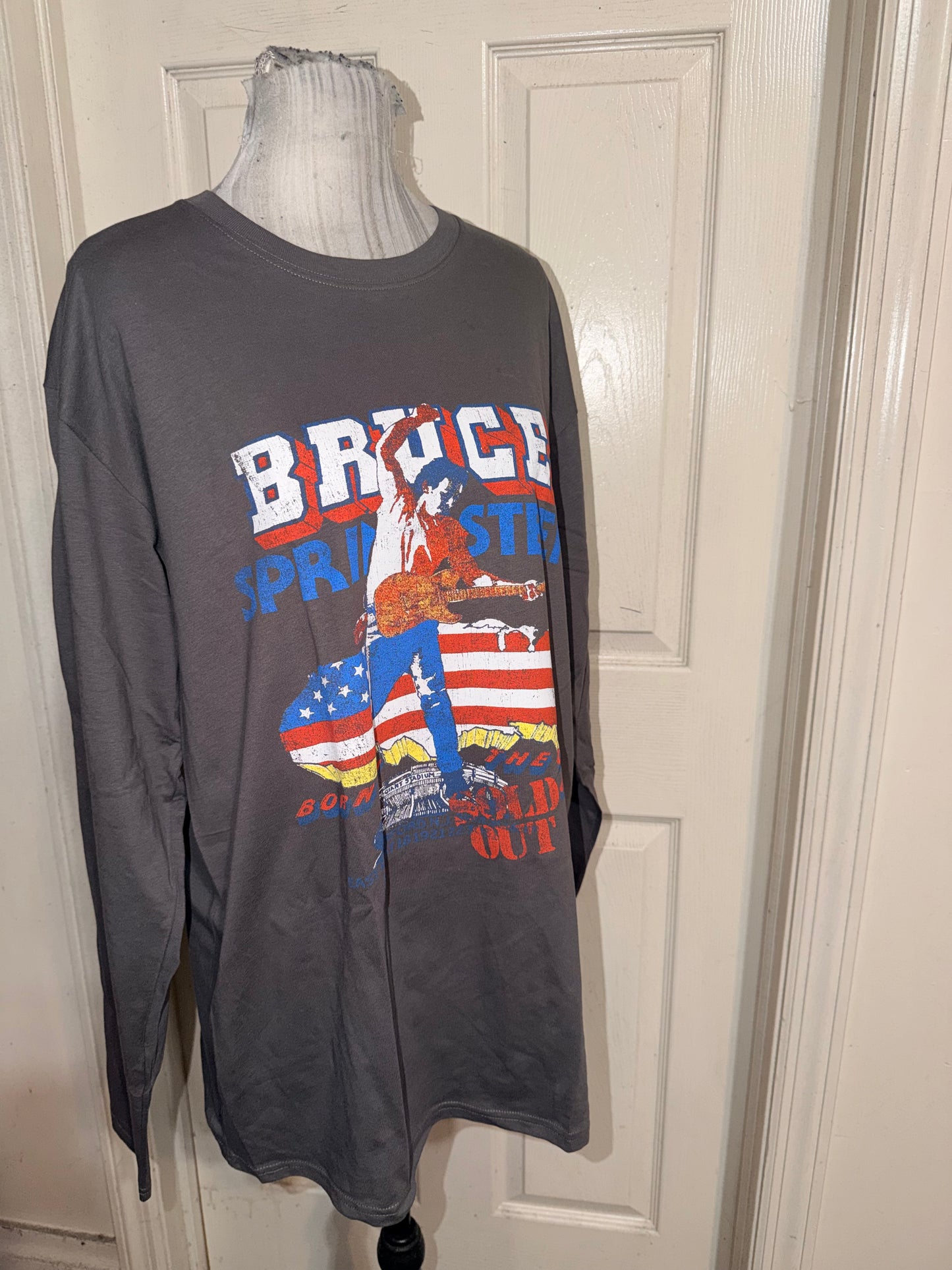 Bruce Springsteen Oversized Distressed Long Sleeve Tee
