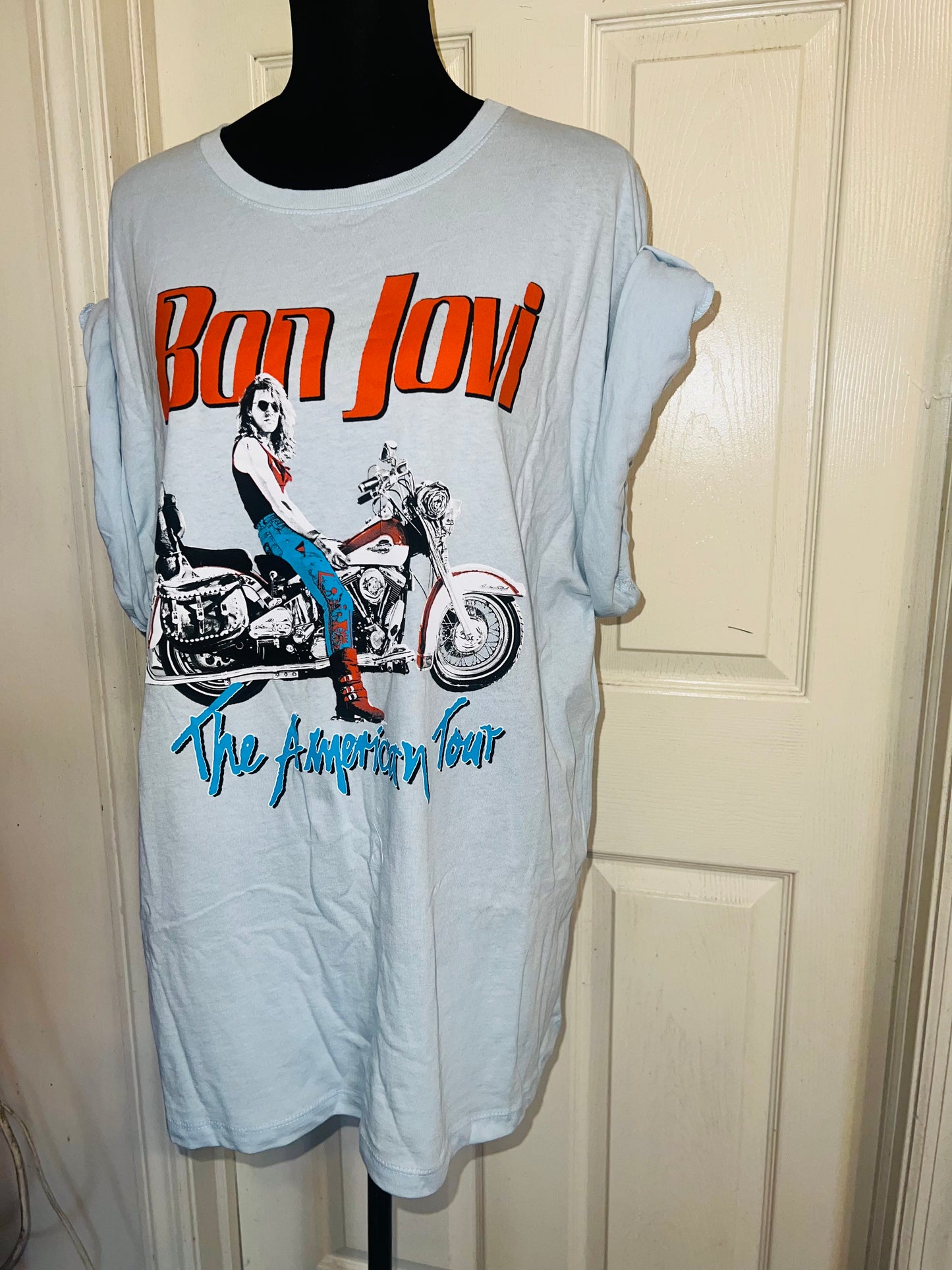 Bon Jovi Oversized Distressed Tee