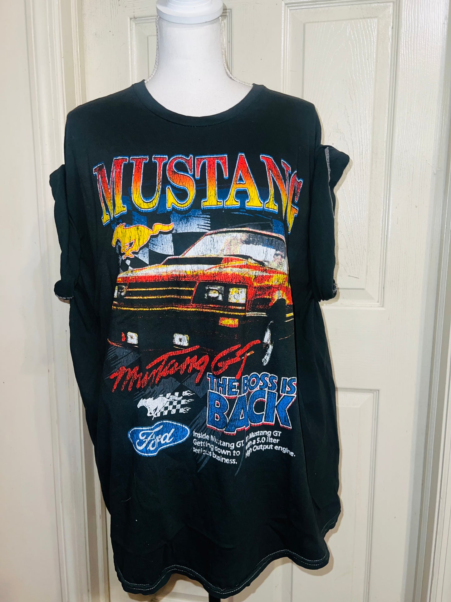 Ford Mustang Oversized Distressed Tee