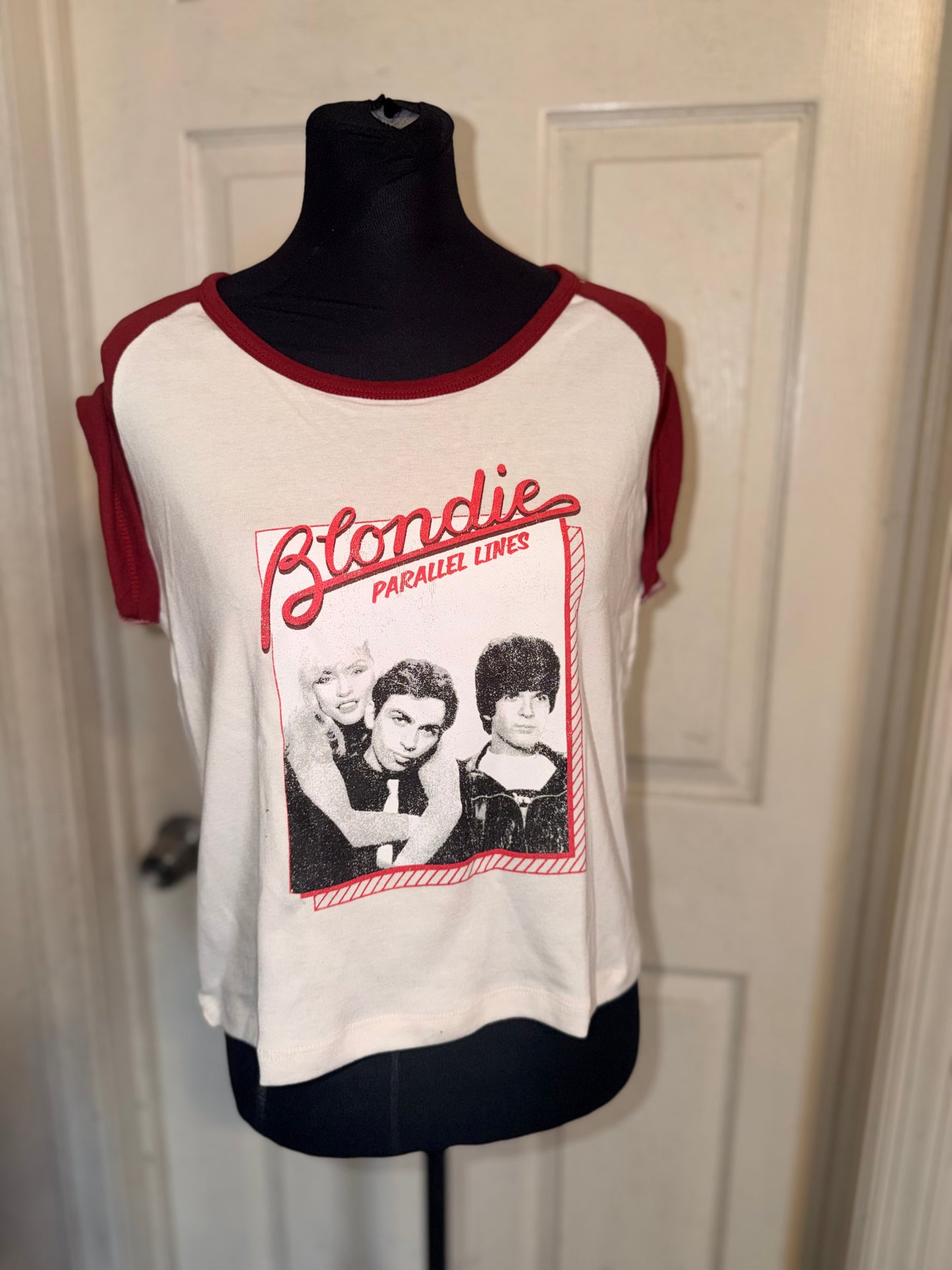 Blondie Distressed Raglan Baby Tee