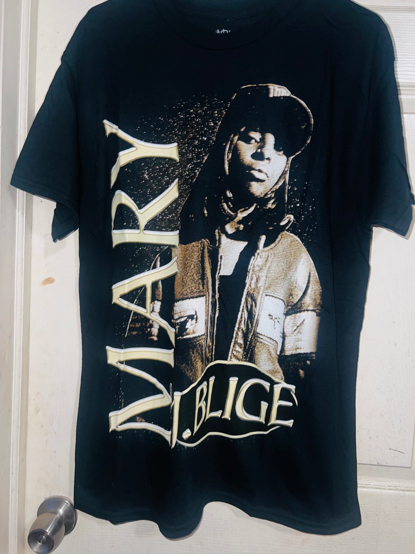 Mary J. Blige Oversized Distressed Tee