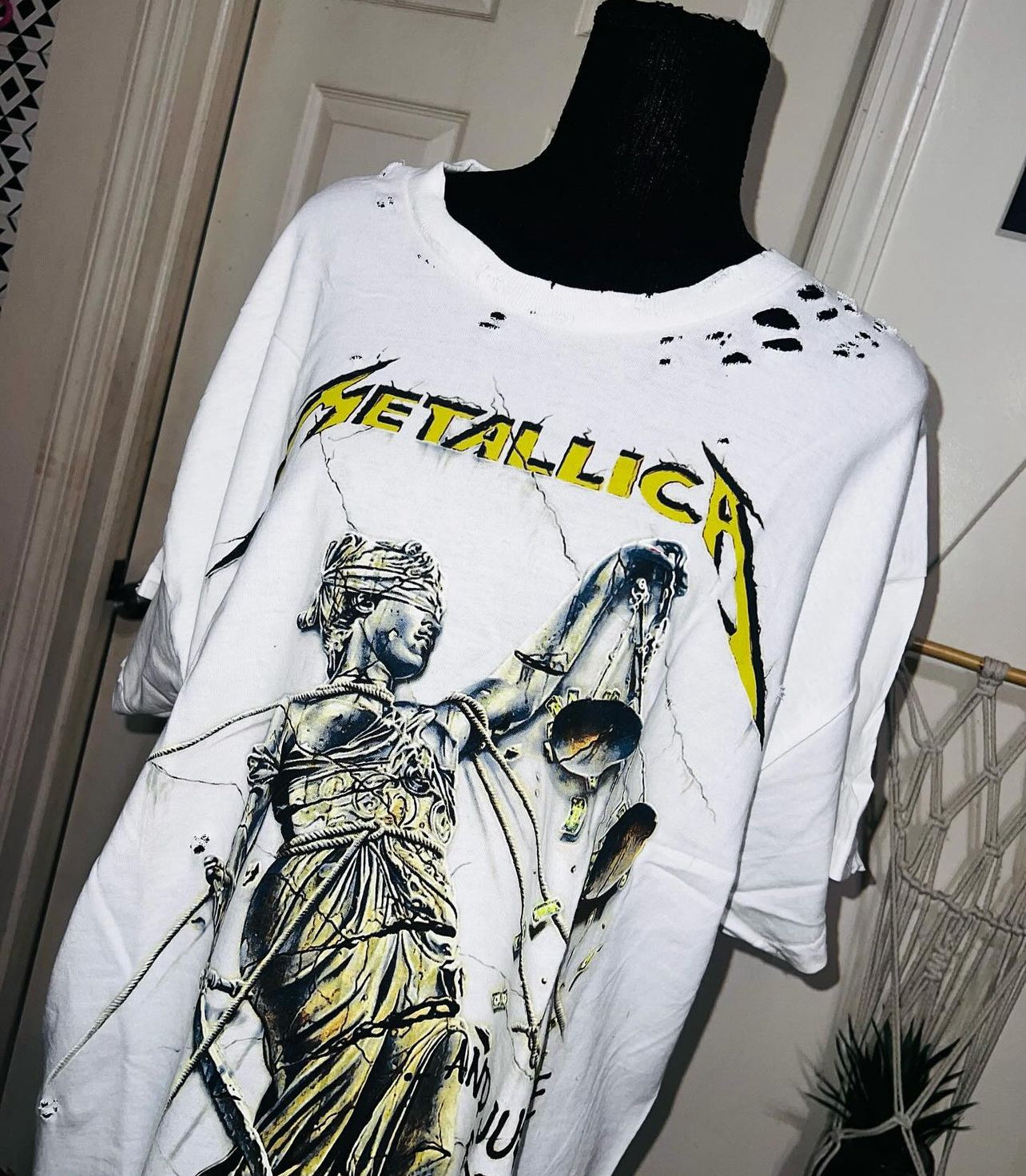 Metallica Oversized Distressed Tee (not distressed yet)