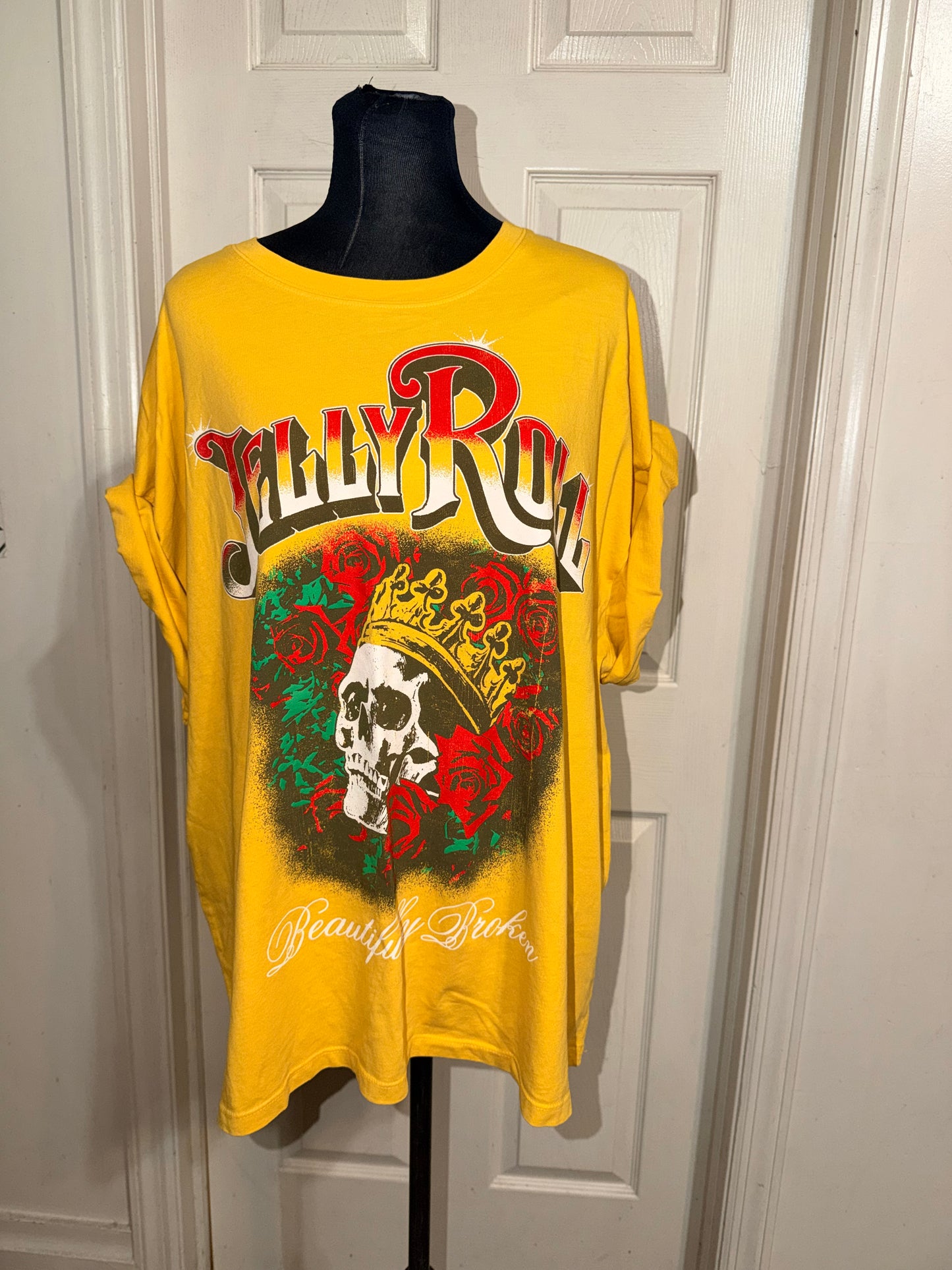 Jelly Roll Double Sided Oversized Distressed Tee