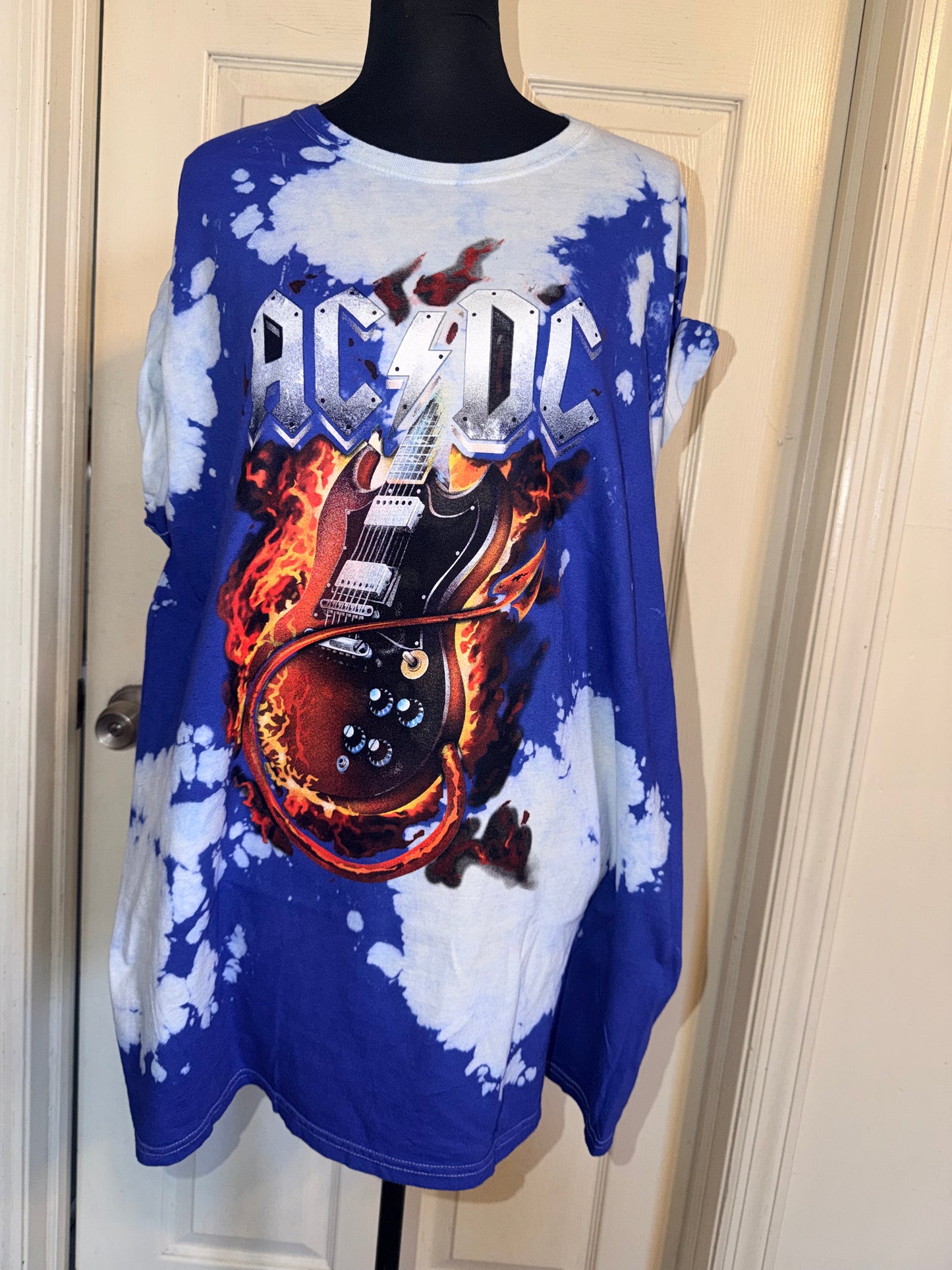 AC/DC Oversized Distressed Tee