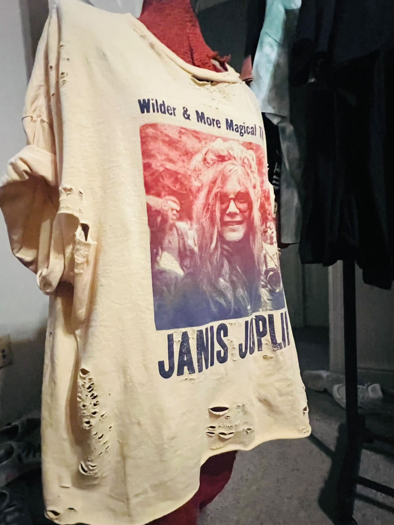 Janis Joplin Oversized Distressed Tee