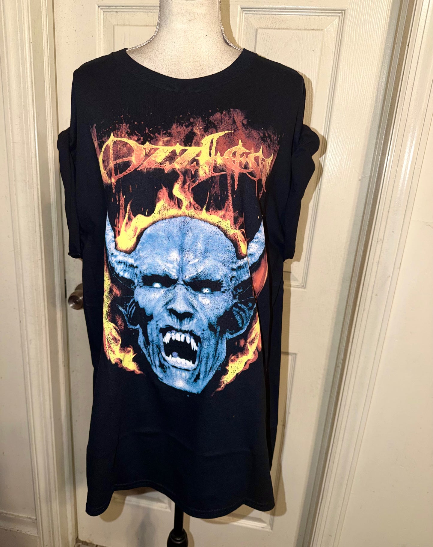 Ozzy Osbourne Ozzfest Oversized Distressed Tee