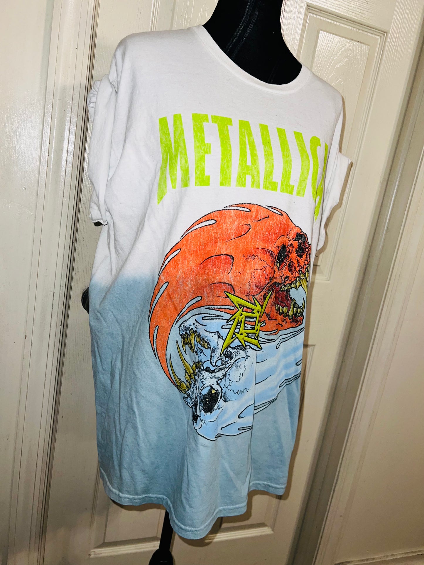 Metallica Tie Die Oversized Distressed Tee