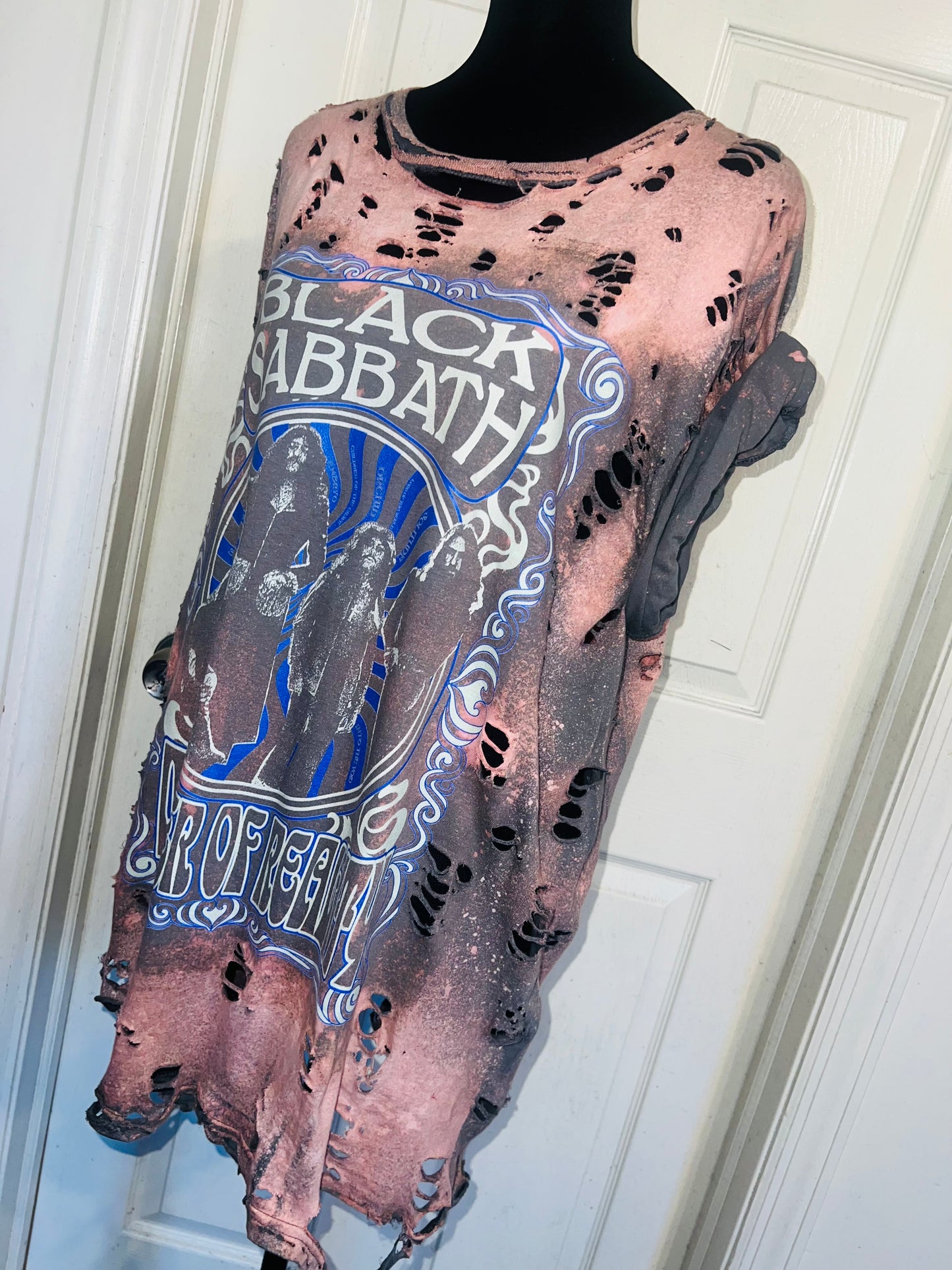 Black Sabbath Oversized Distressed Tee
