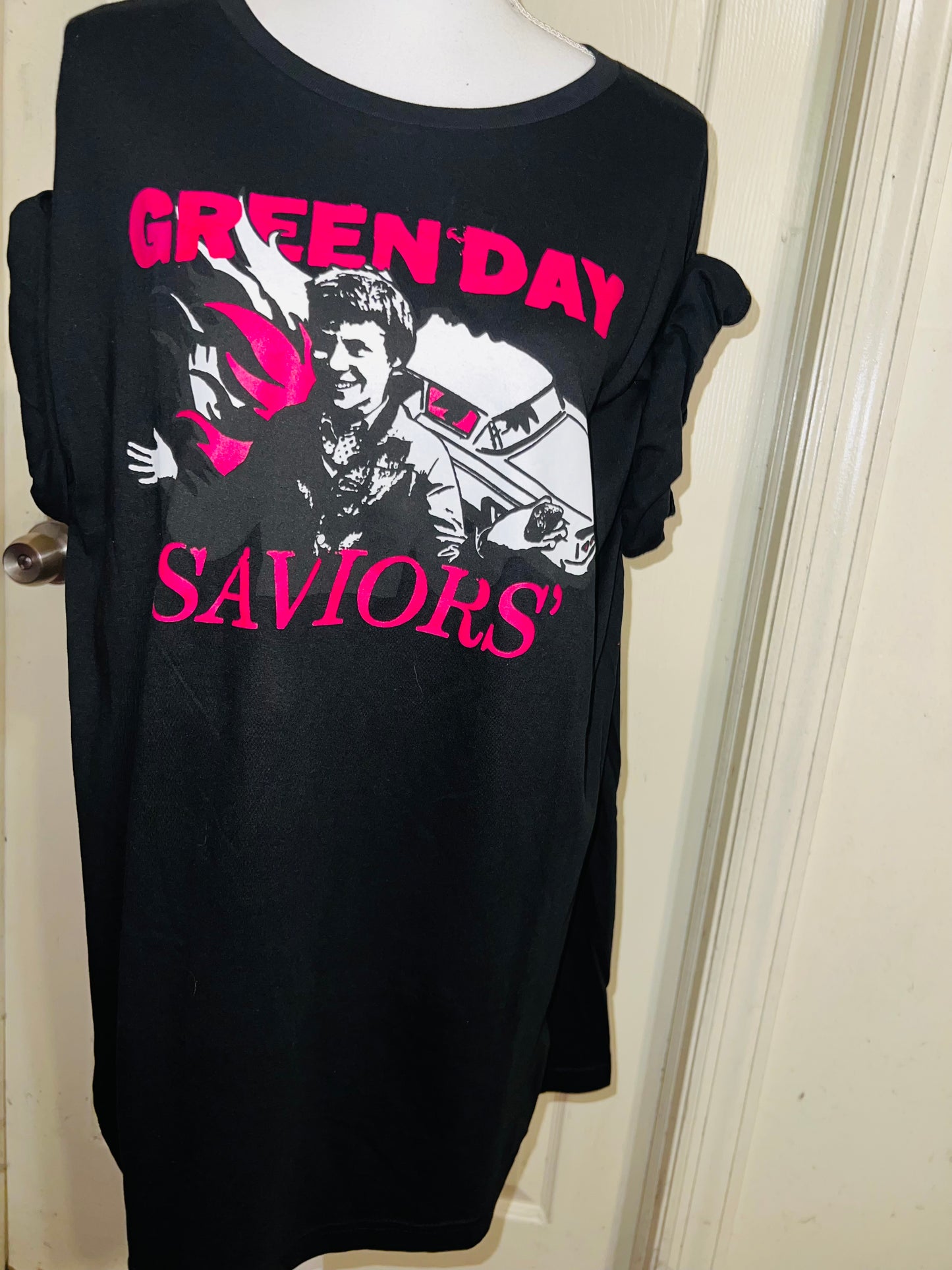 Green Day Oversized Distressed Tee