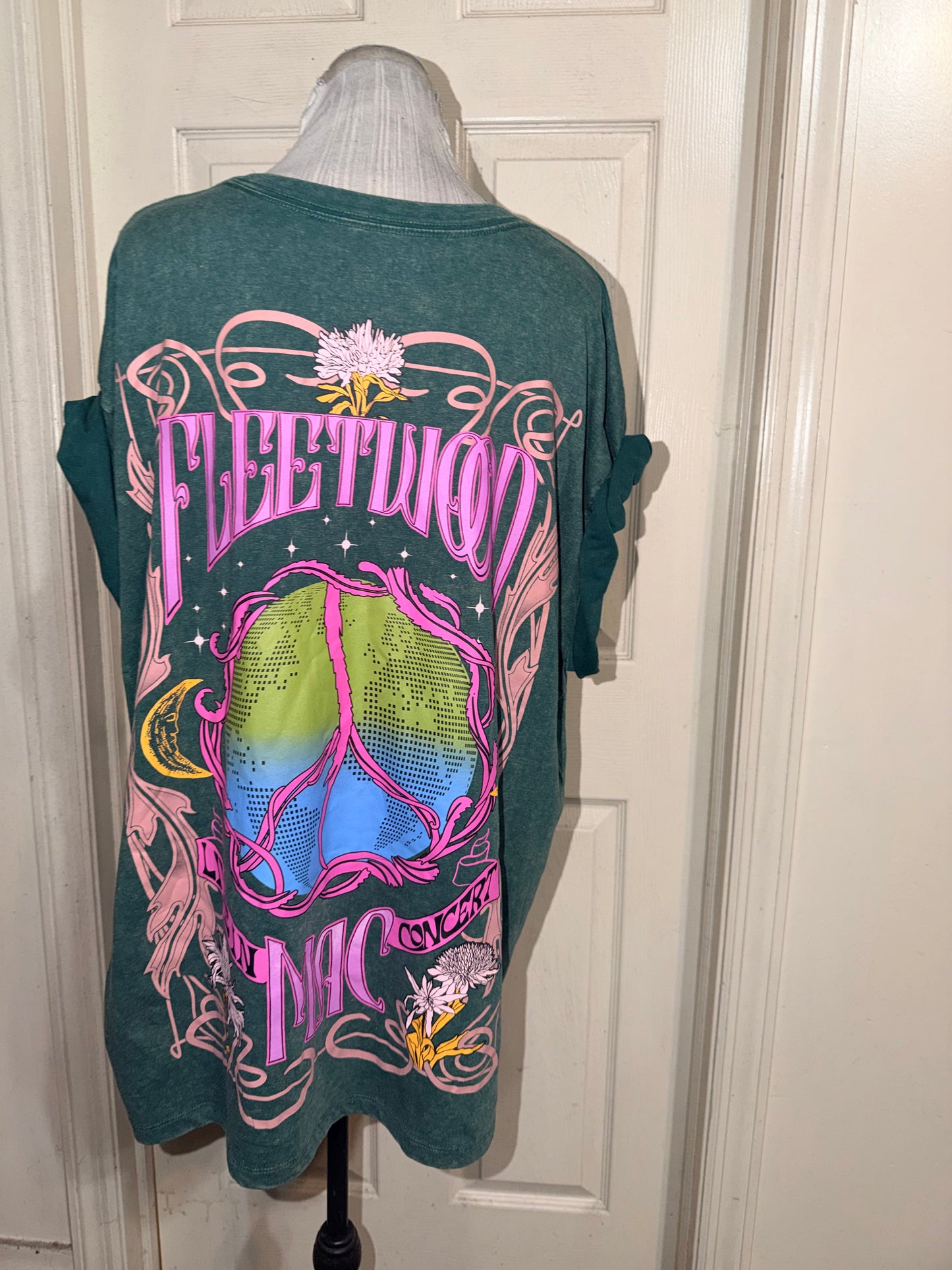 Fleetwood Mac Double Sided Oversized Distressed Tee