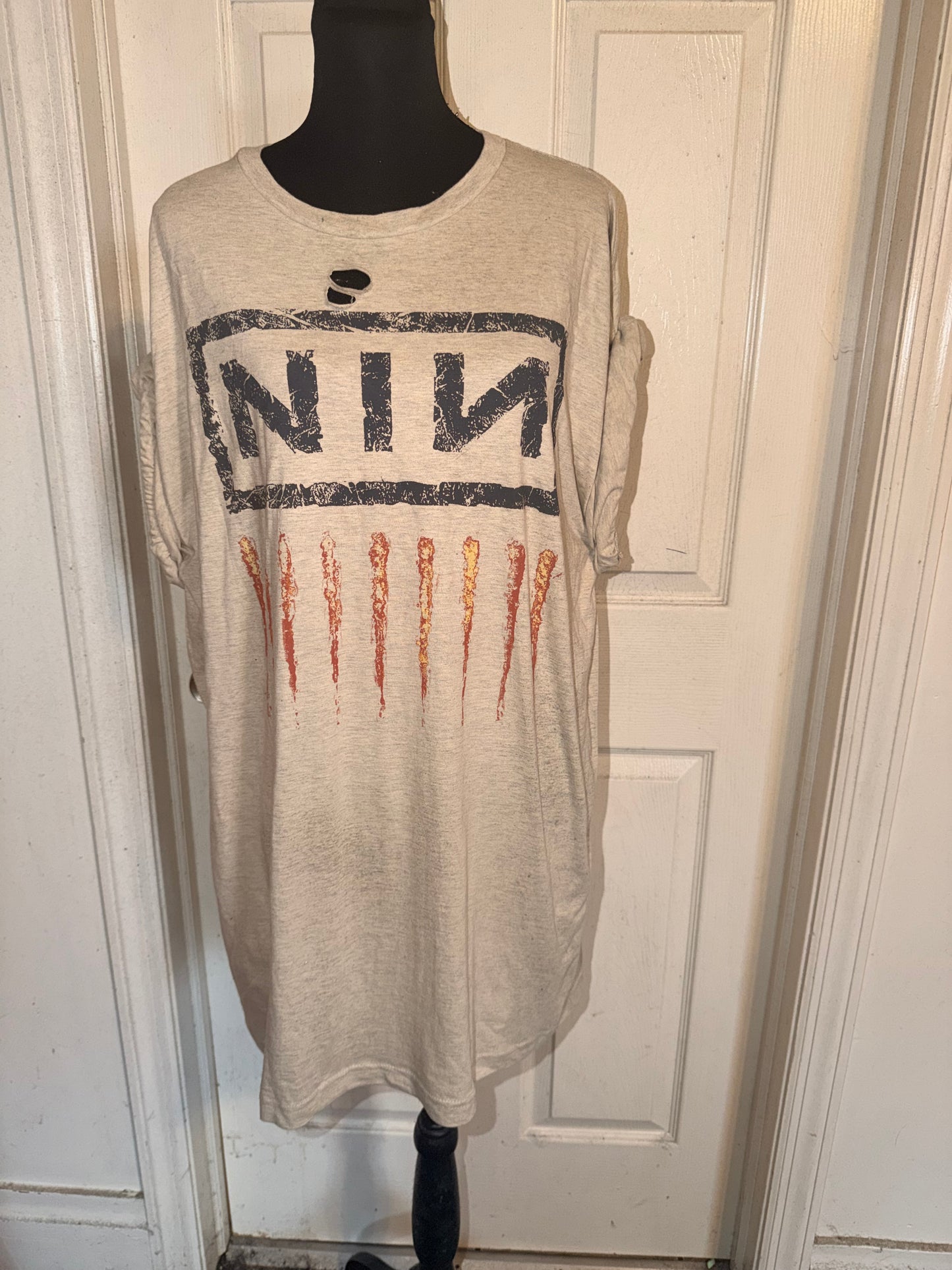 Nine Inch Nails Oversized Distressed Tee
