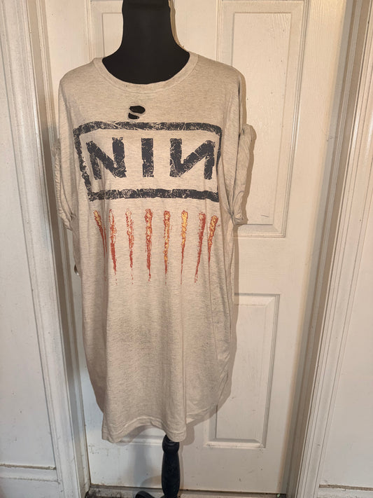 Nine Inch Nails Oversized Distressed Tee