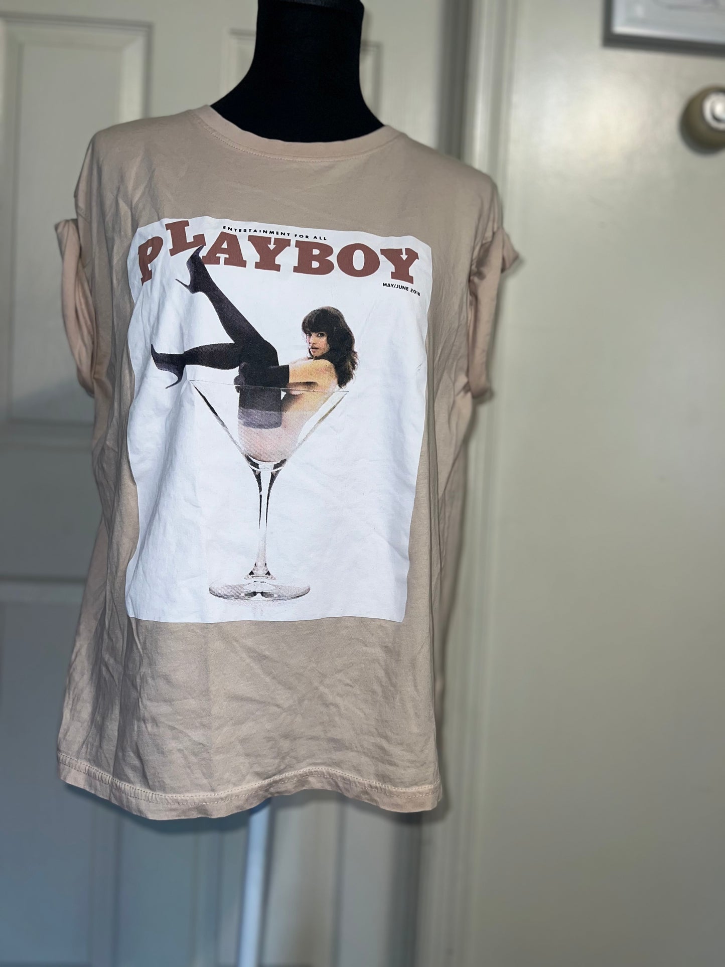 Playboy Oversized Distressed Tee